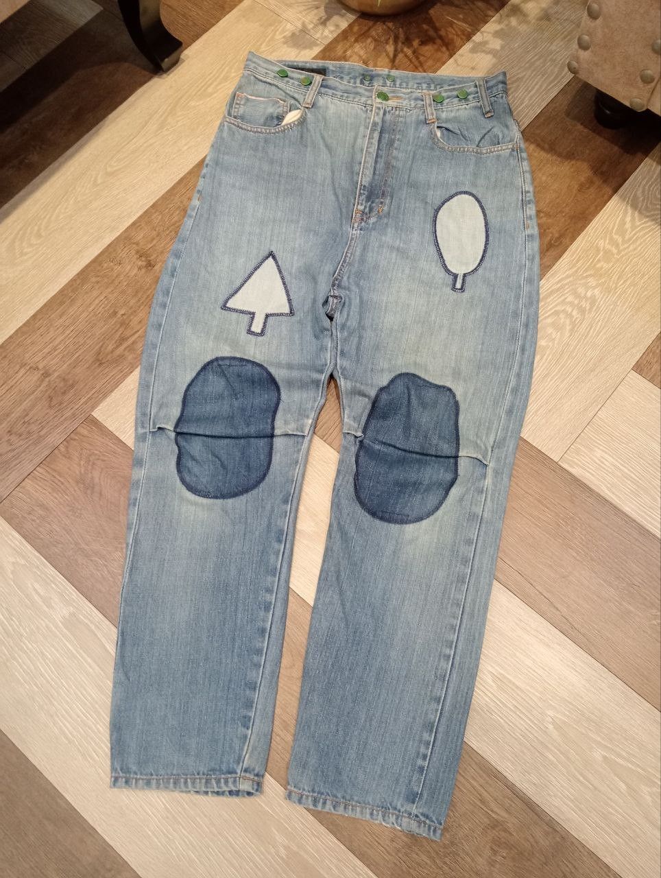 Ne-Net NE-NET ISSEY MIYAKE DISTRESSED BLUE DENIM PANTS Size US 30 / EU 46 - 2 Thumbnail