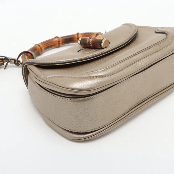 Gucci New Bamboo Leather Handbag Size ONE SIZE - 4 Thumbnail