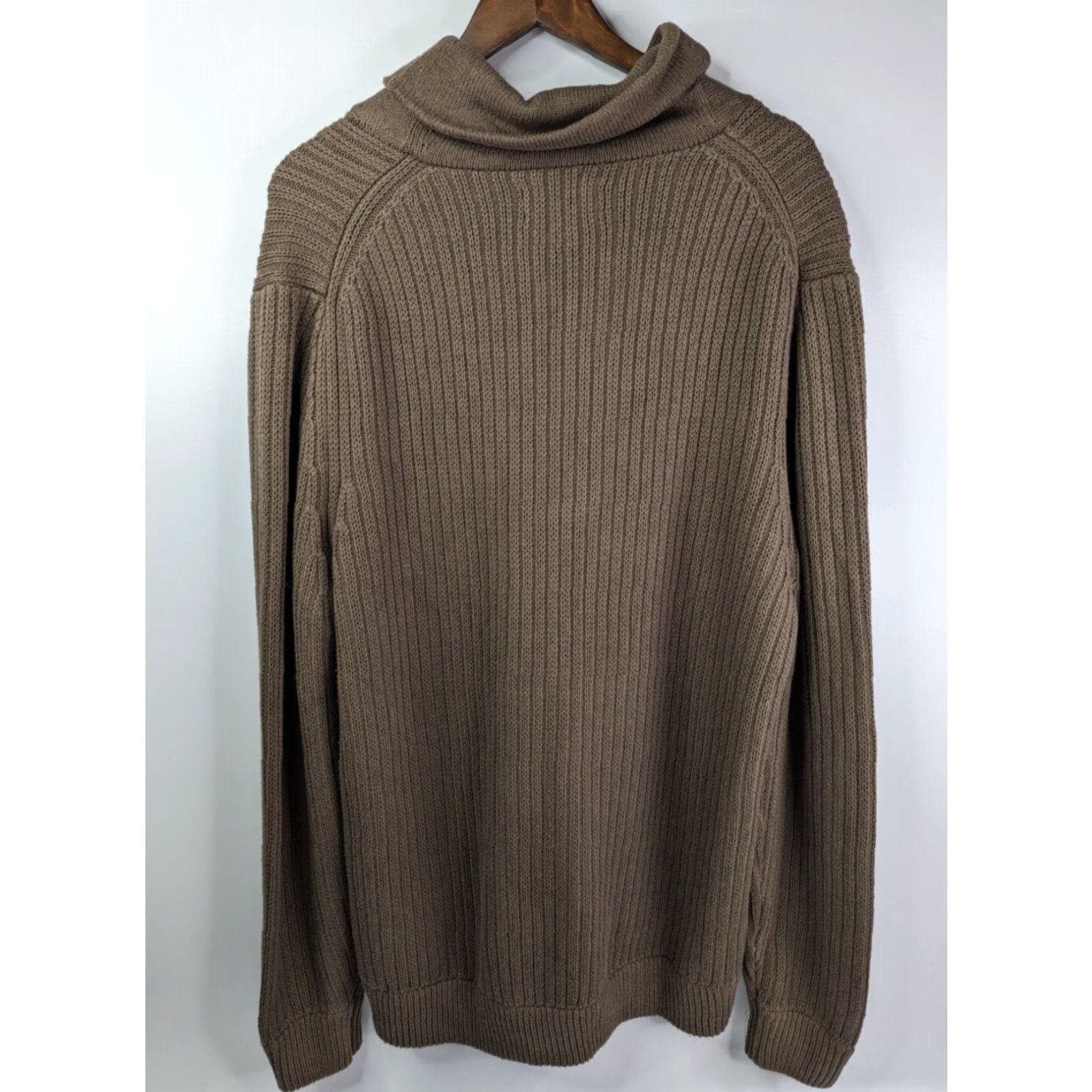 Vintage Duluth Men’s High-Neck Infantry Brown Sweater XLT Cotton Wool Blend Pullover Heavyweight Knit Long Sleeve Size XLT Brown Mens 68528 Size US XL / EU 56 / 4 - 4 Thumbnail