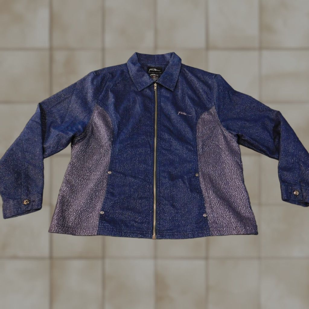 Fubu FUBU Jacket Denim Womens 16W Plus Regular Zip Mid-Length Long Sleeve Blue Retro Vintage N/A Size XXL / US 16-18 / IT 52-54 - 1 Thumbnail