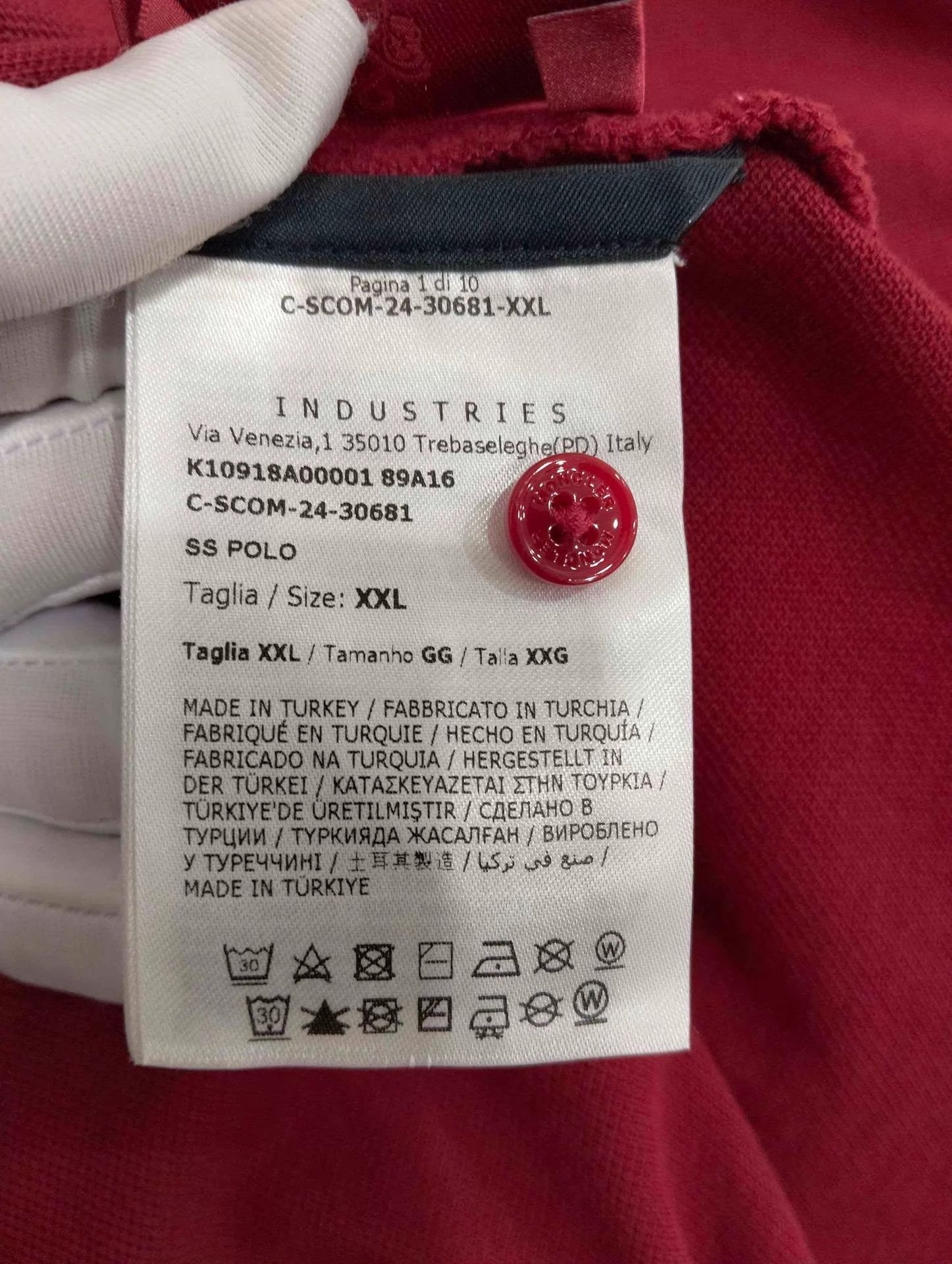 Moncler Moncler Red Logo Polo Shirt XXL Size US XXL / EU 58 / 5 - 6 Thumbnail