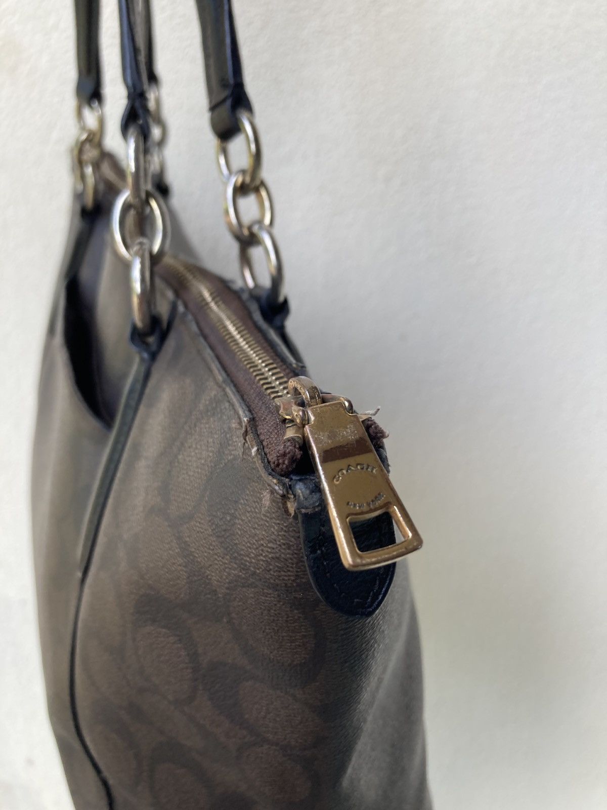 Coach Coach CC Signature Monogram Large Tote Zipper Bags Size ONE SIZE - 8 Thumbnail