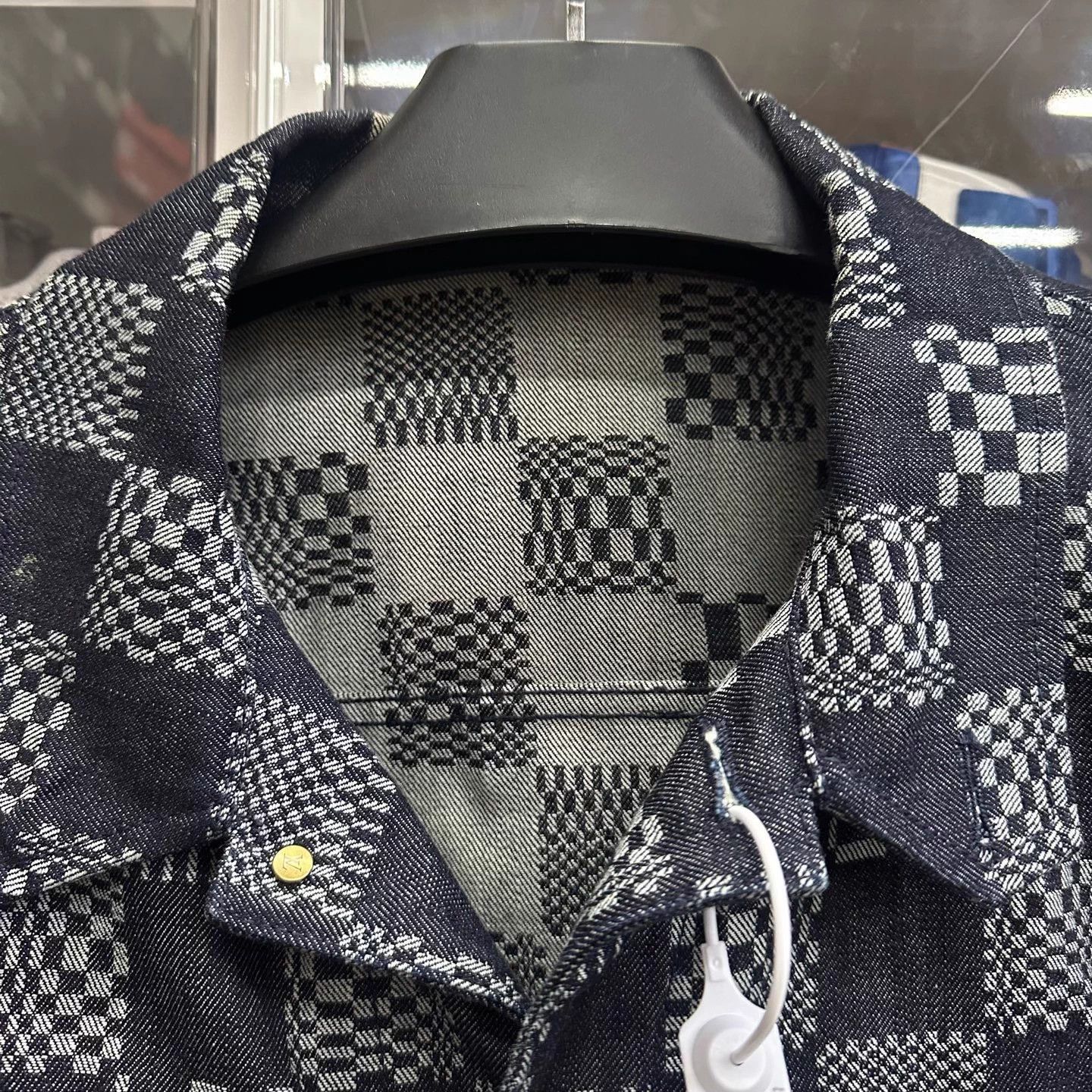 Louis Vuitton Checkered Single-Breasted Casual Long-Sleeve Denim Jacket Size US XXL / EU 58 / 5 - 3 Thumbnail
