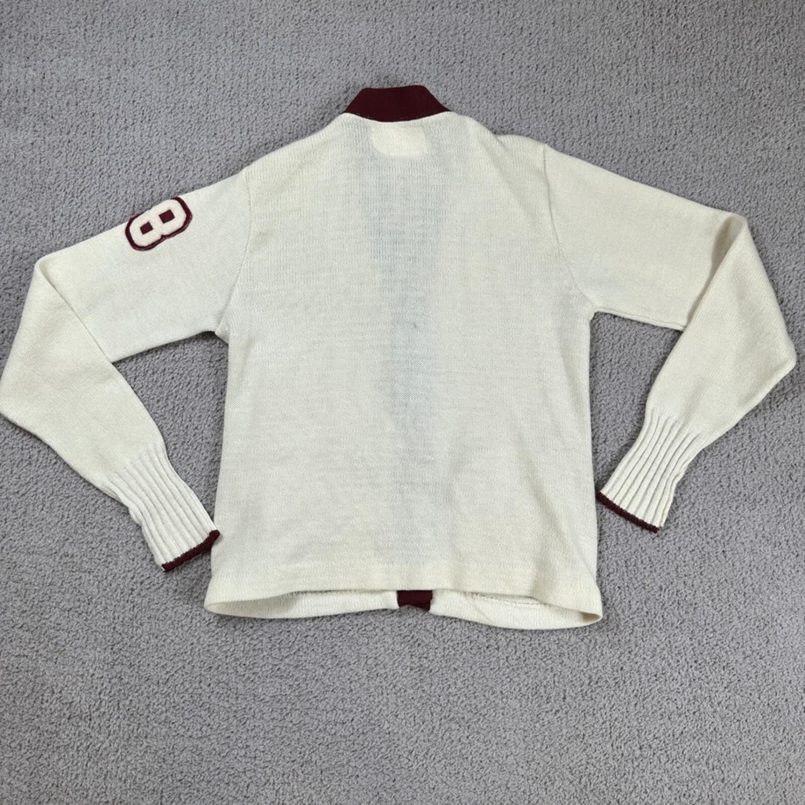 Other Vintage Whiting RC Varsity Cardigan Sweater Mens S Chenille Size US S / EU 44-46 / 1 - 3 Thumbnail