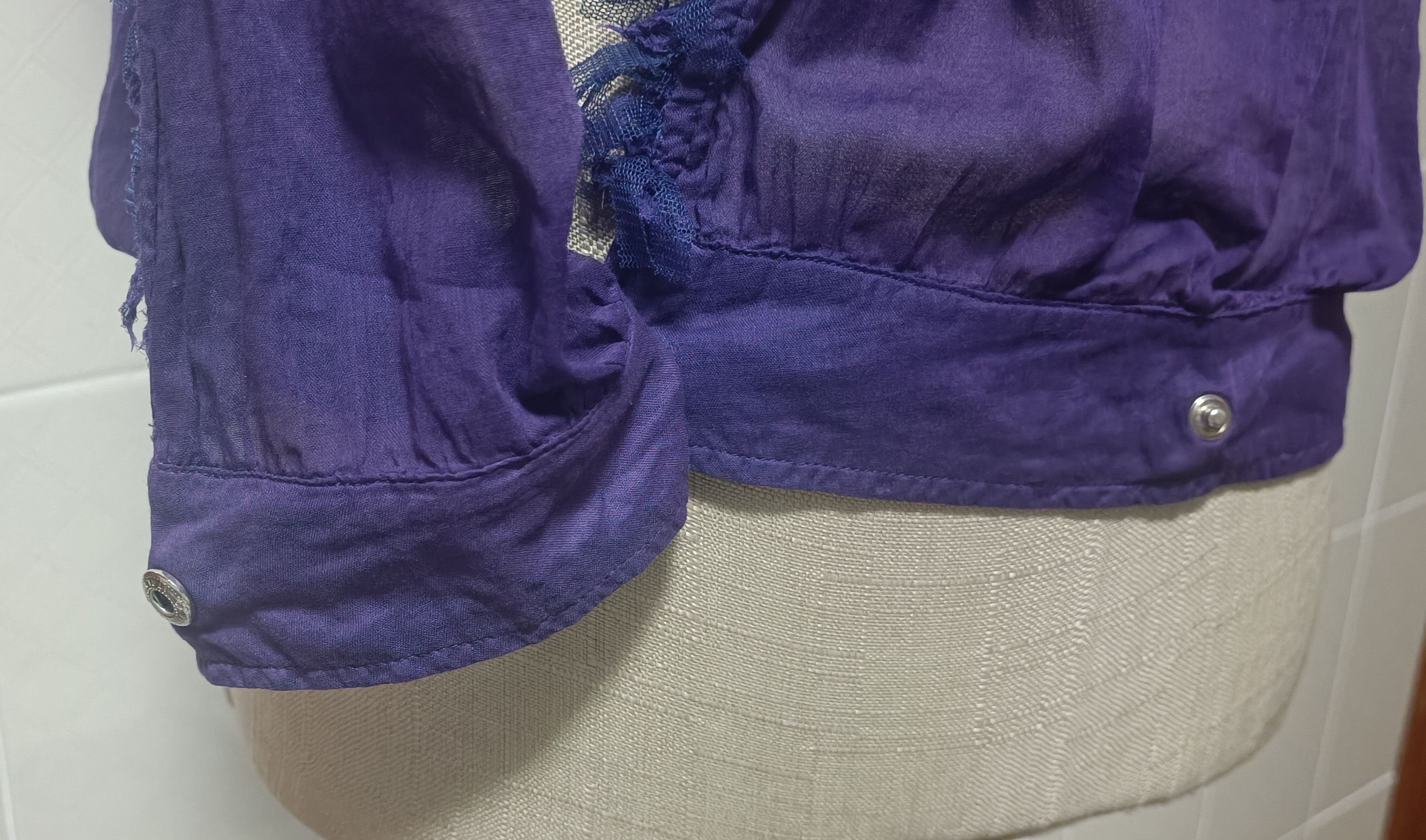 Jean Paul Gaultier Purple blouse with fringes Size M / US 6-8 / IT 42-44 - 8 Thumbnail