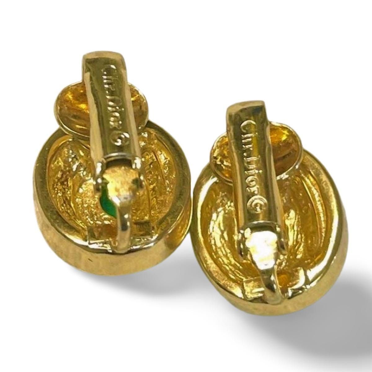 Dior Vintage Christian Dior earrings with green glass Size ONE SIZE - 7 Thumbnail
