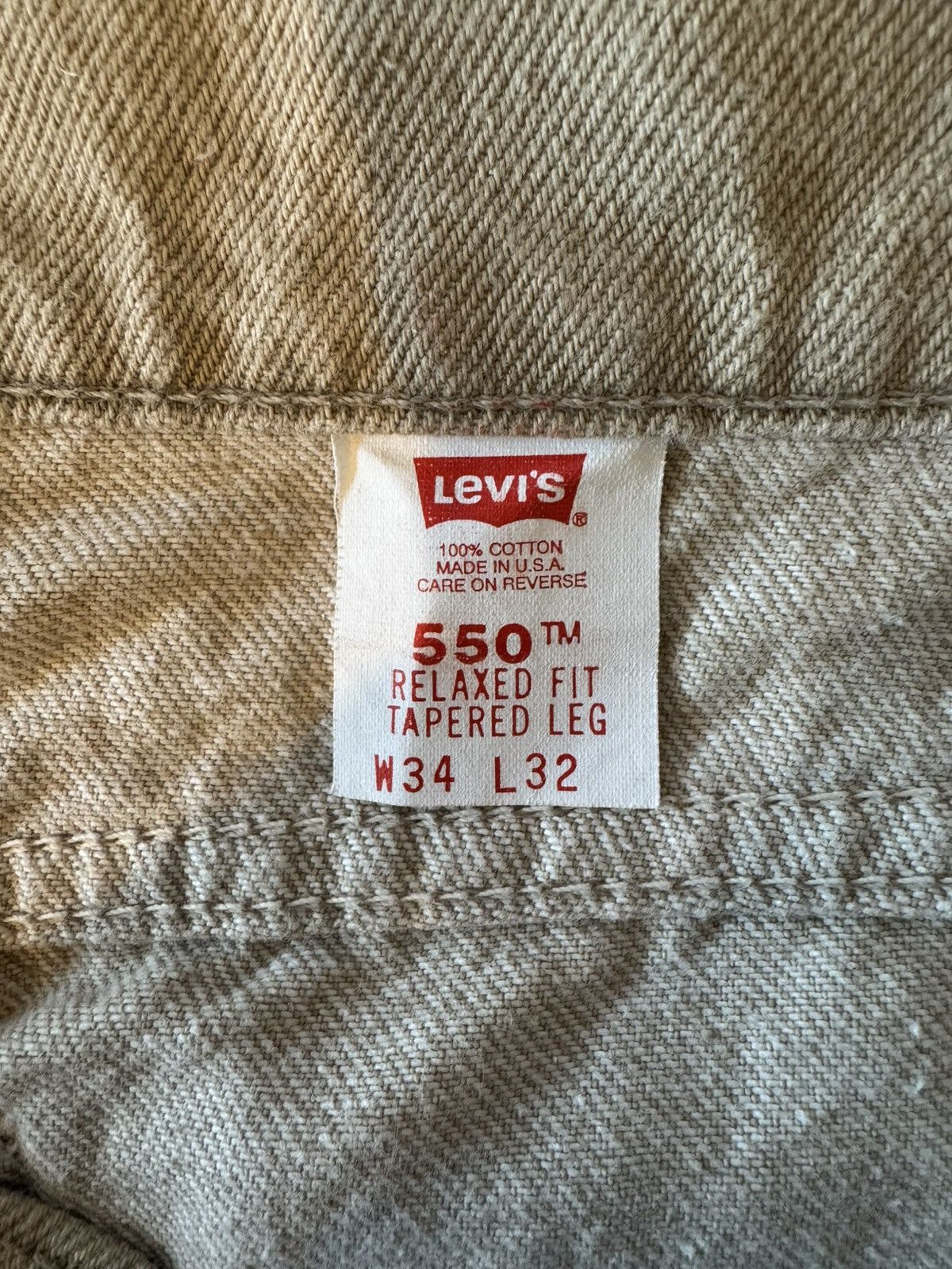 Levi's Vintage Clothing Vintage Levi’s 501 Tan Denim Jeans, W34 x L32, Made in USA Size US 34 / EU 50 - 6 Thumbnail
