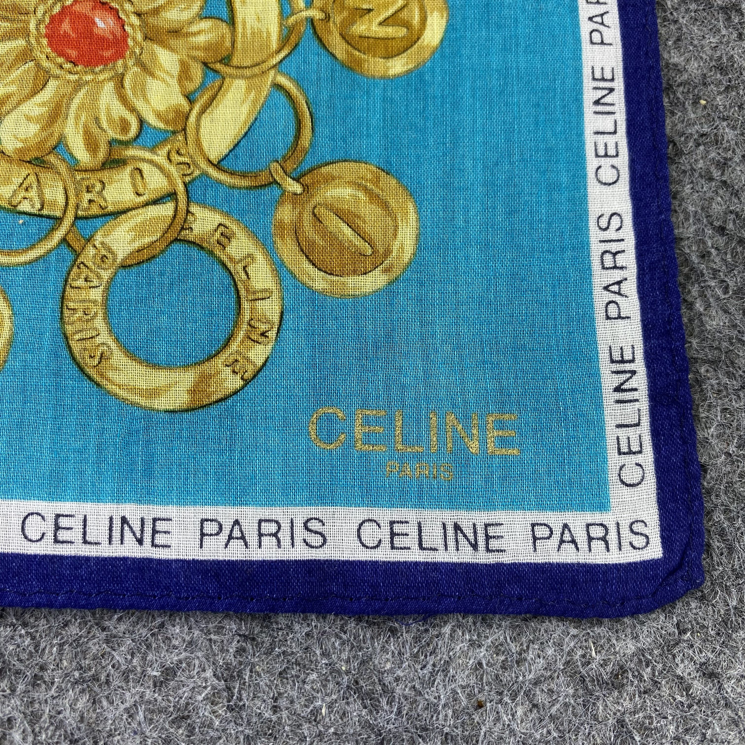 Celine × Vintage Celine Handkerchief / Bandana / Neckerchief / Headscarf-B973 Size ONE SIZE - 5 Thumbnail