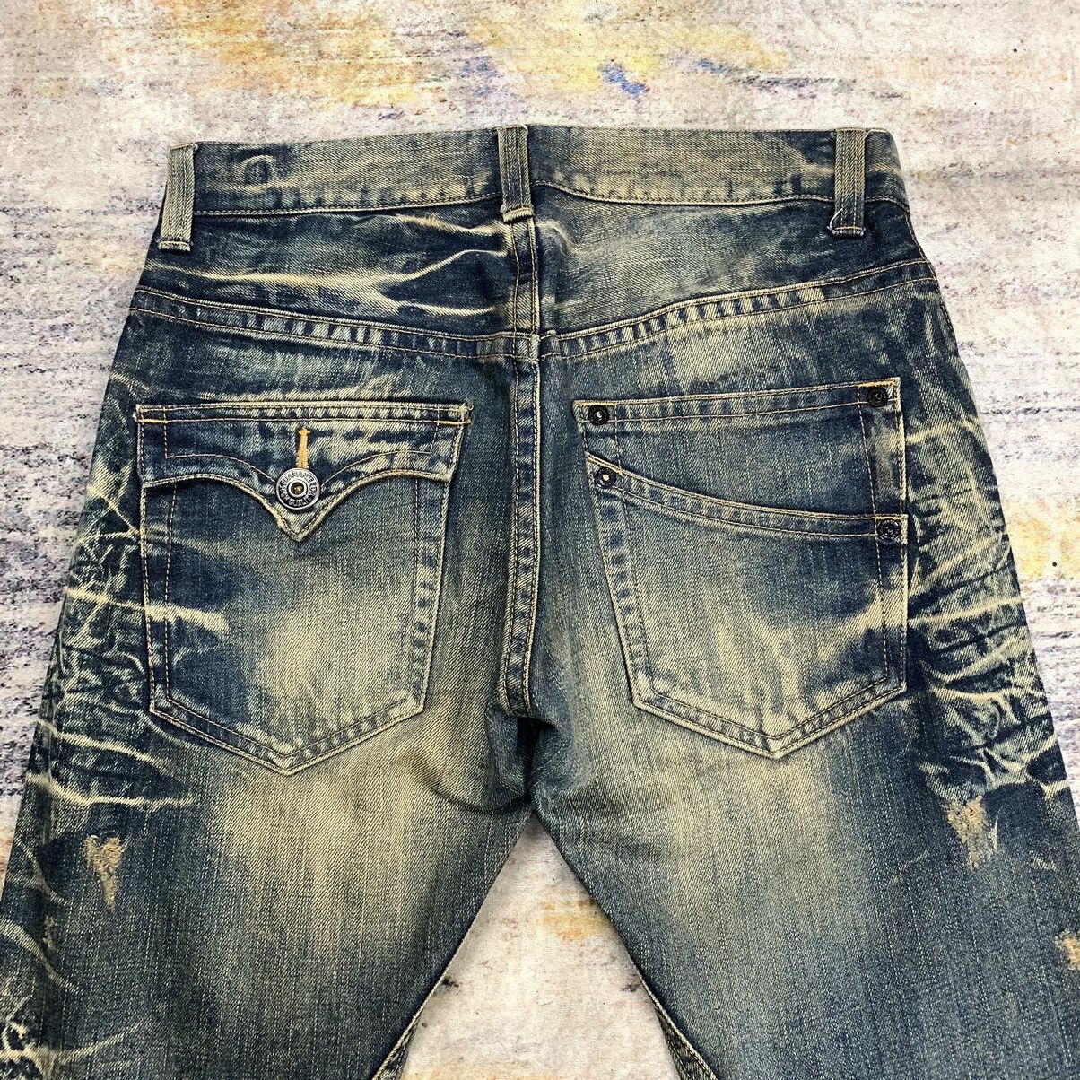 Japanese Brand Rattle trap mud wash flared distressed denim pants Size US 31 - 5 Thumbnail