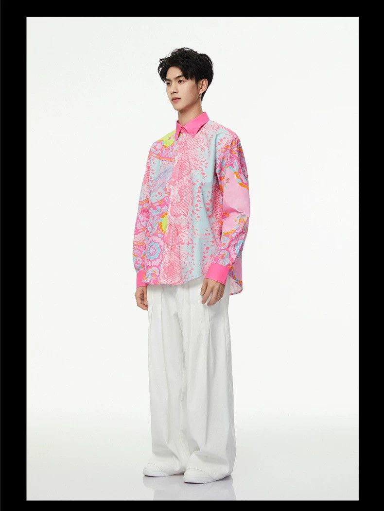 Other Malaysia Pattern Multi-color Button Up Shirt Size US M / EU 48-50 / 2 - 9 Thumbnail