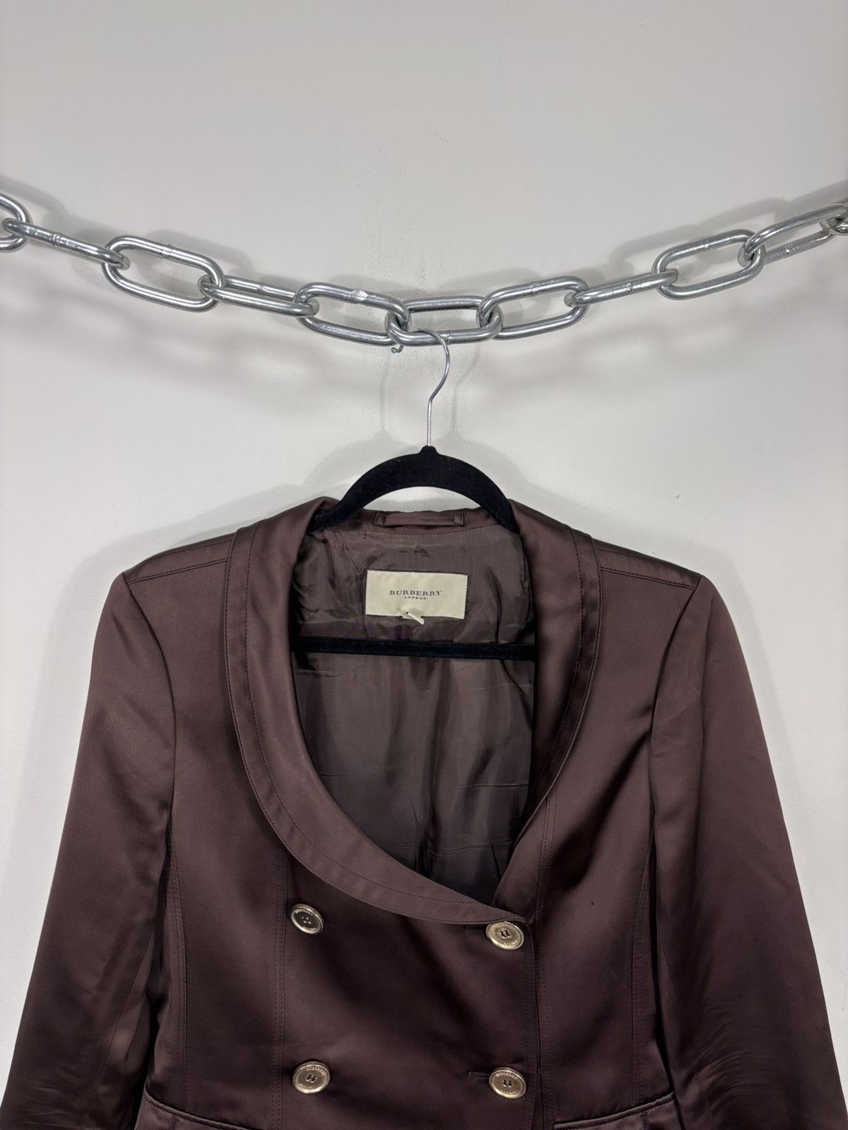 Burberry Burberry London Women’s Brown Double Breasted Blazer Jacket Size L / US 10 / IT 46 - 4 Thumbnail