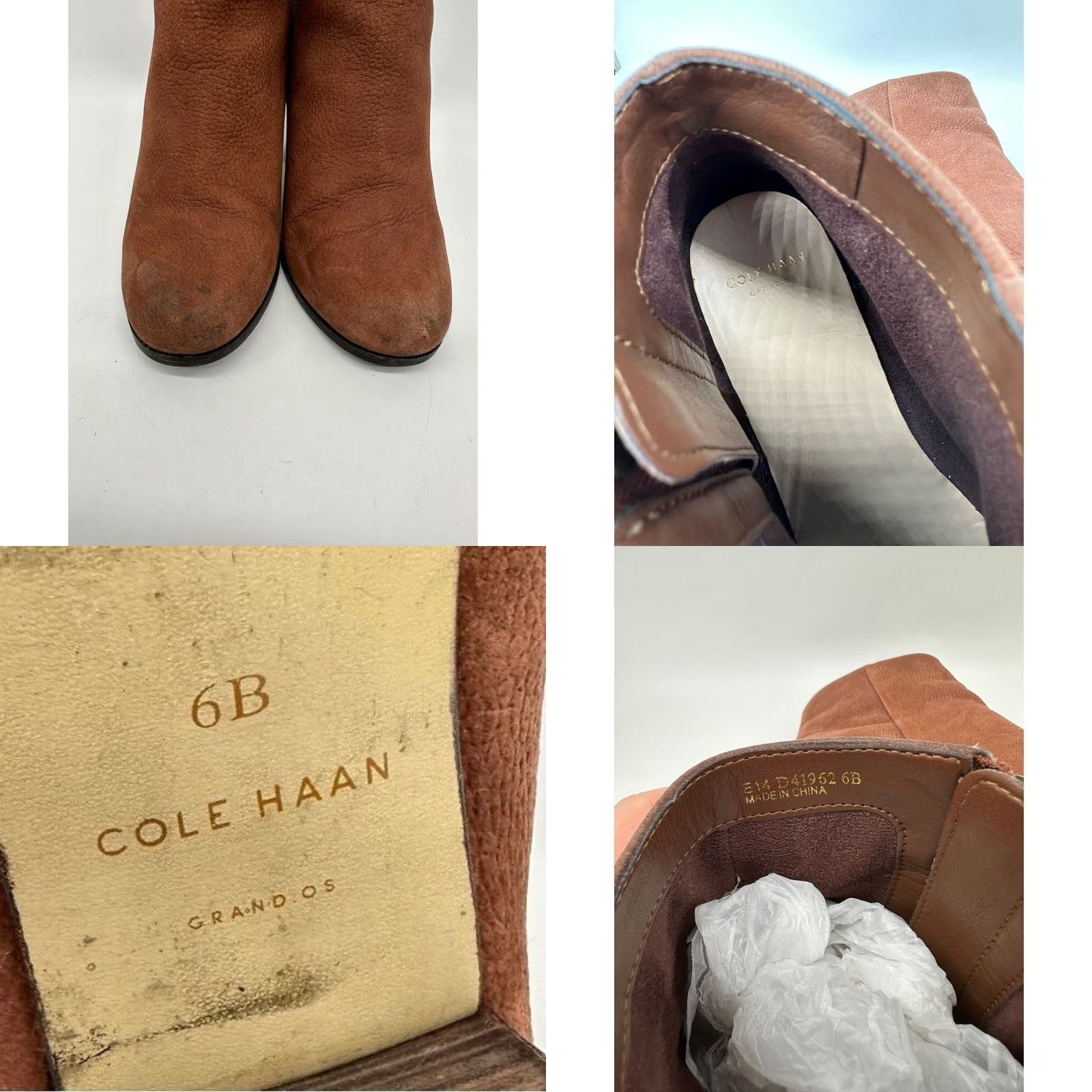 Cole Haan Cole Haan Davenport Boots Womens 6B Brown Leather Ankle Side Zip Heeled Ladies Shoes Boots Women Brown Leather Ankle Heel Boots 6B Size US 6 / IT 36 - 8 Thumbnail