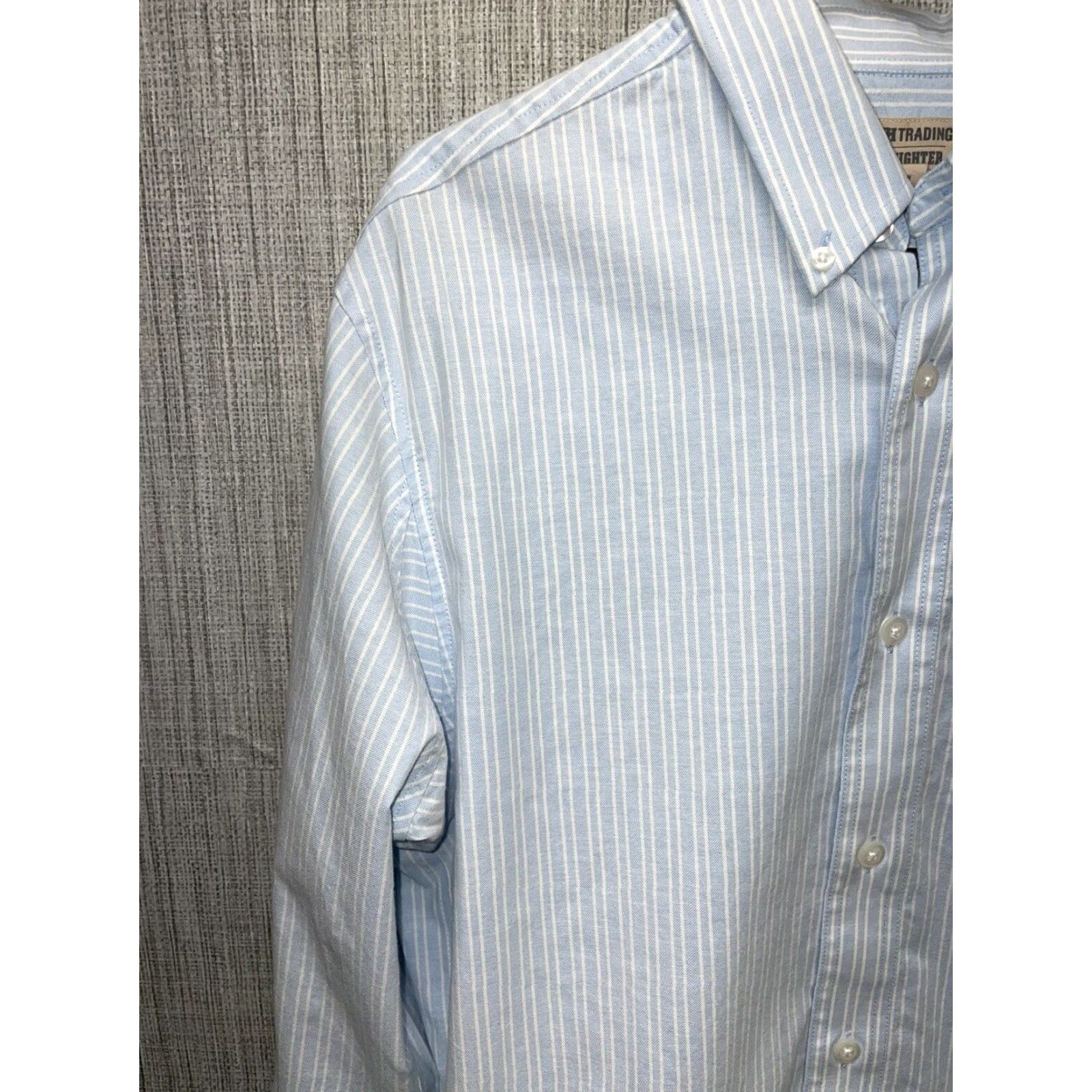 Duluth Trading Company Duluth Trading Women's Shirt M Cotton Blend Blue Striped Button-Up Size M / US 6-8 / IT 42-44 - 6 Thumbnail