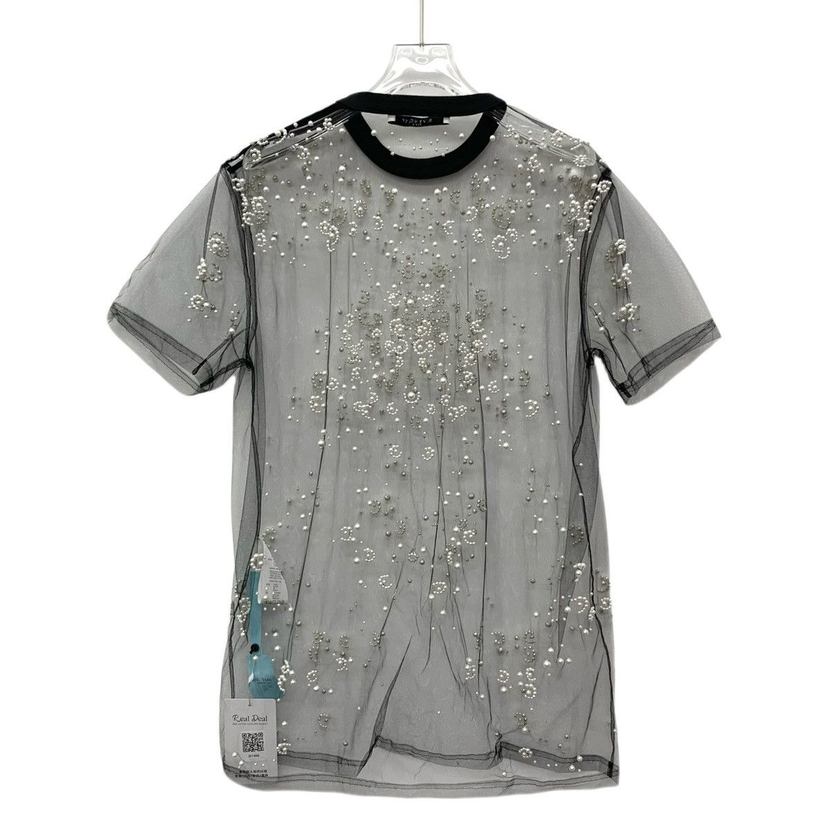 Givenchy Givenchy Gray Full Diamonds Cotton Blouse Size XXS / US 00 / IT 34 - 2 Thumbnail