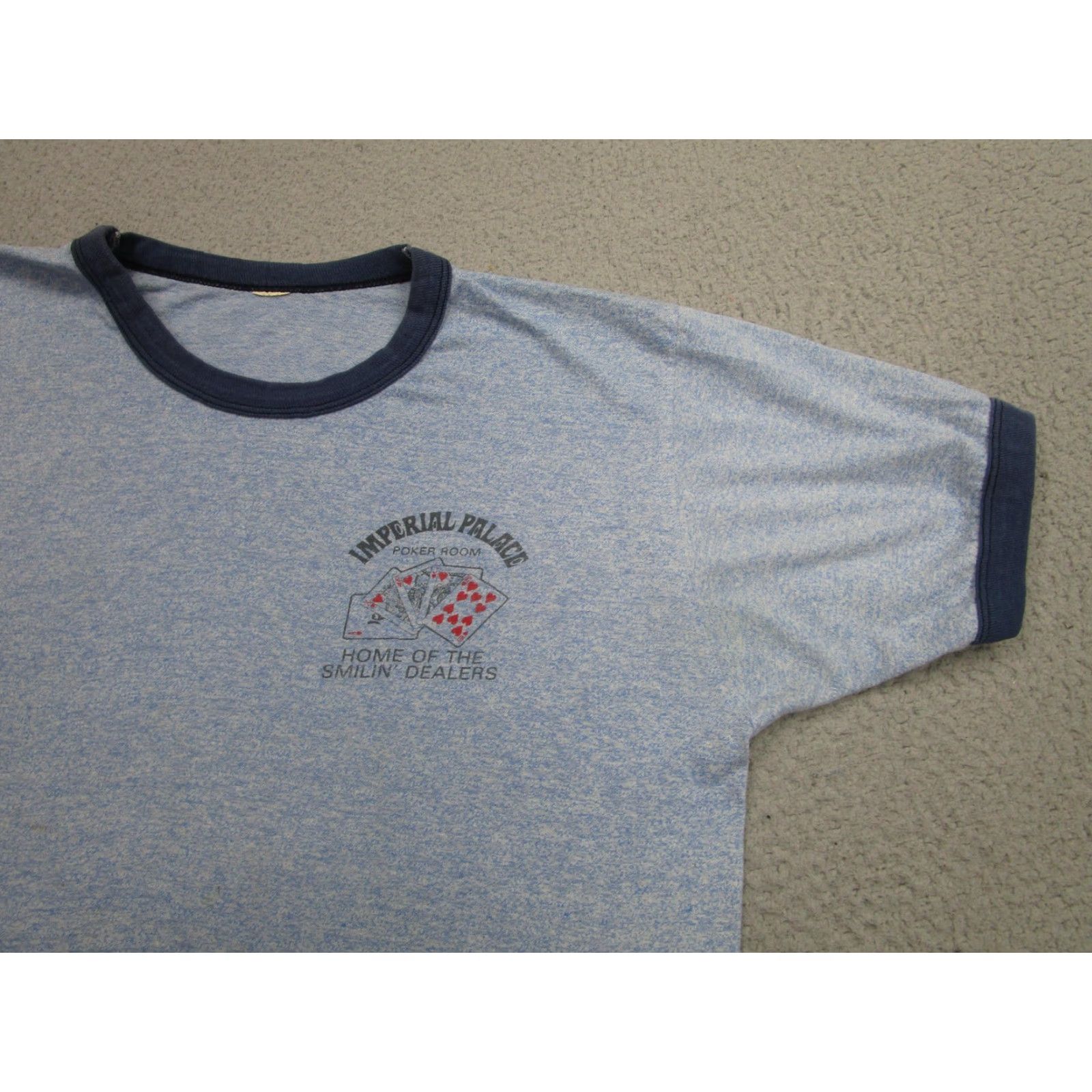 Imperial VINTAGE Imperial Palace Shirt Mens Large Blue Poker Room Las Vegas Ringer 80s Size US L / EU 52-54 / 3 - 4 Thumbnail