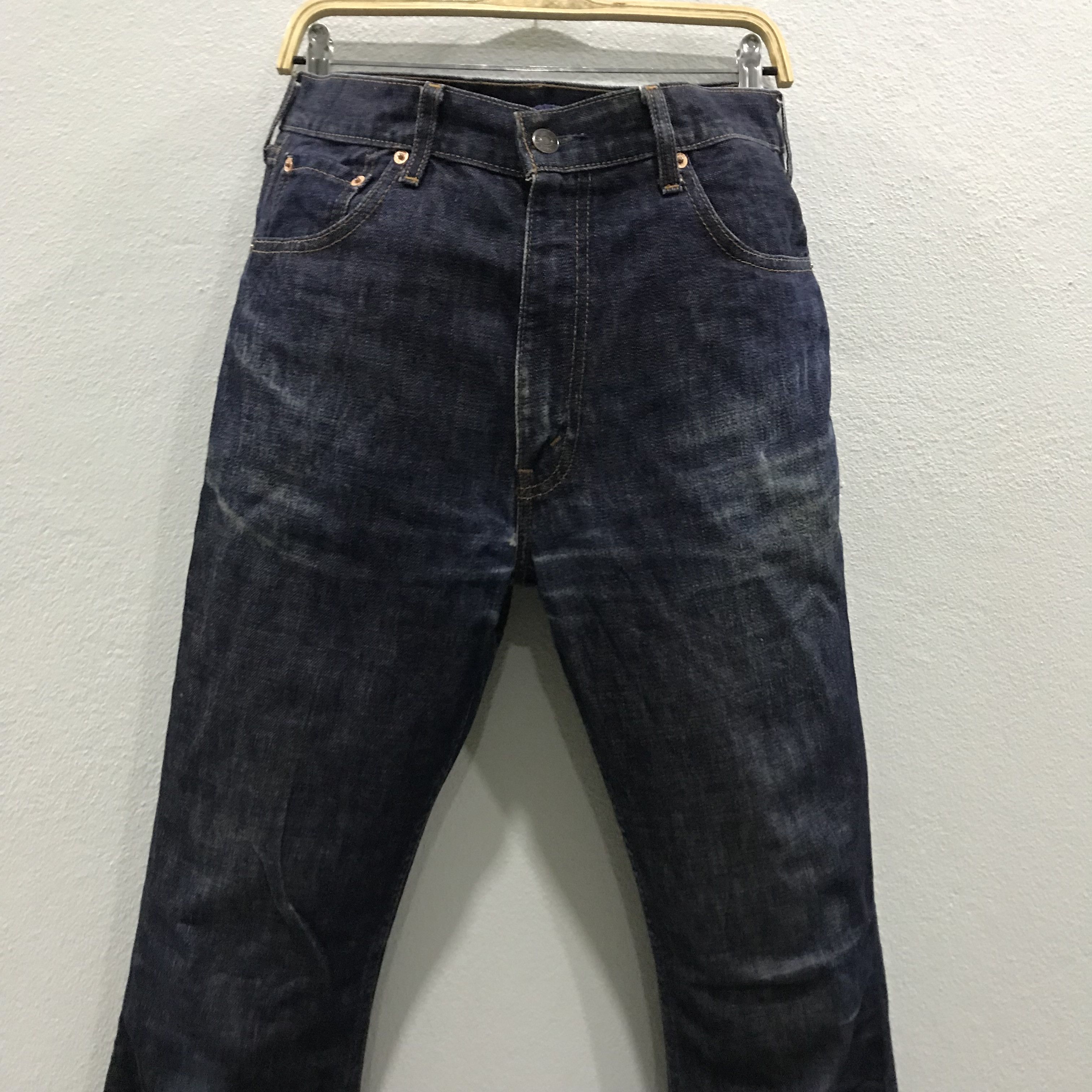 Levi's Vintage 90s Levi’s 516 Denim Blue Dark Wash Bootcut Jeans Size US 34 / EU 50 - 3 Thumbnail