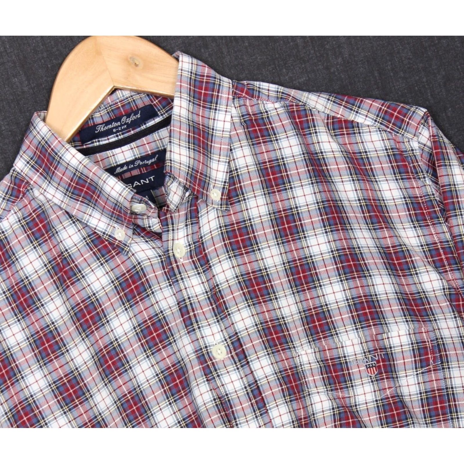 Gant GANT THORNTON OXFORD E-Z Fit Check Plaid Casual Shirt Long Sleeve Men M Size US M / EU 48-50 / 2 - 2 Thumbnail