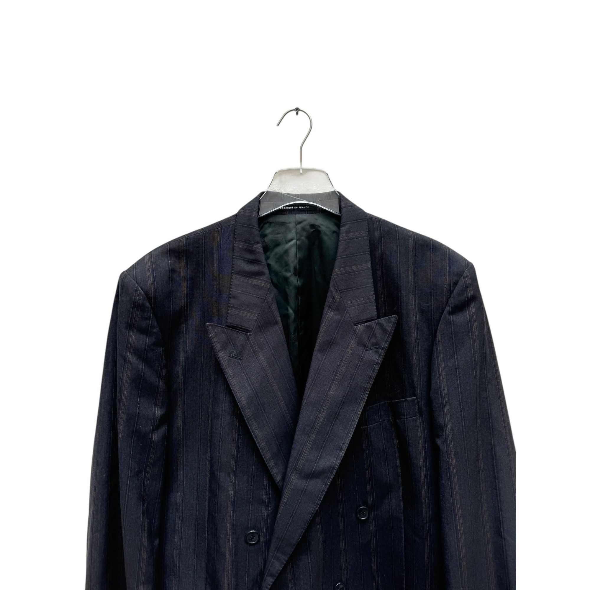 Yves Saint Laurent Grey Wool Striped Blazer Jacket Size 42R - 2 Thumbnail