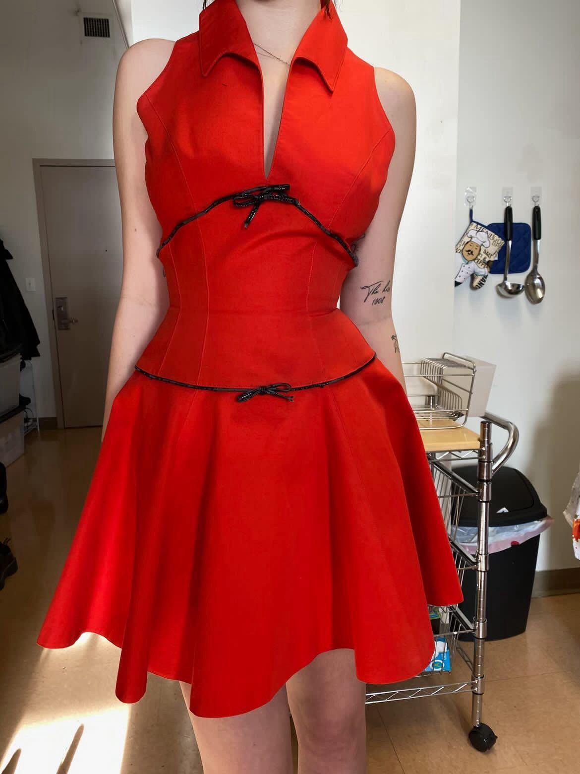 strapless open back dress Gathered Sequin-embellished Charmeuse Gown, US 0 main image 1