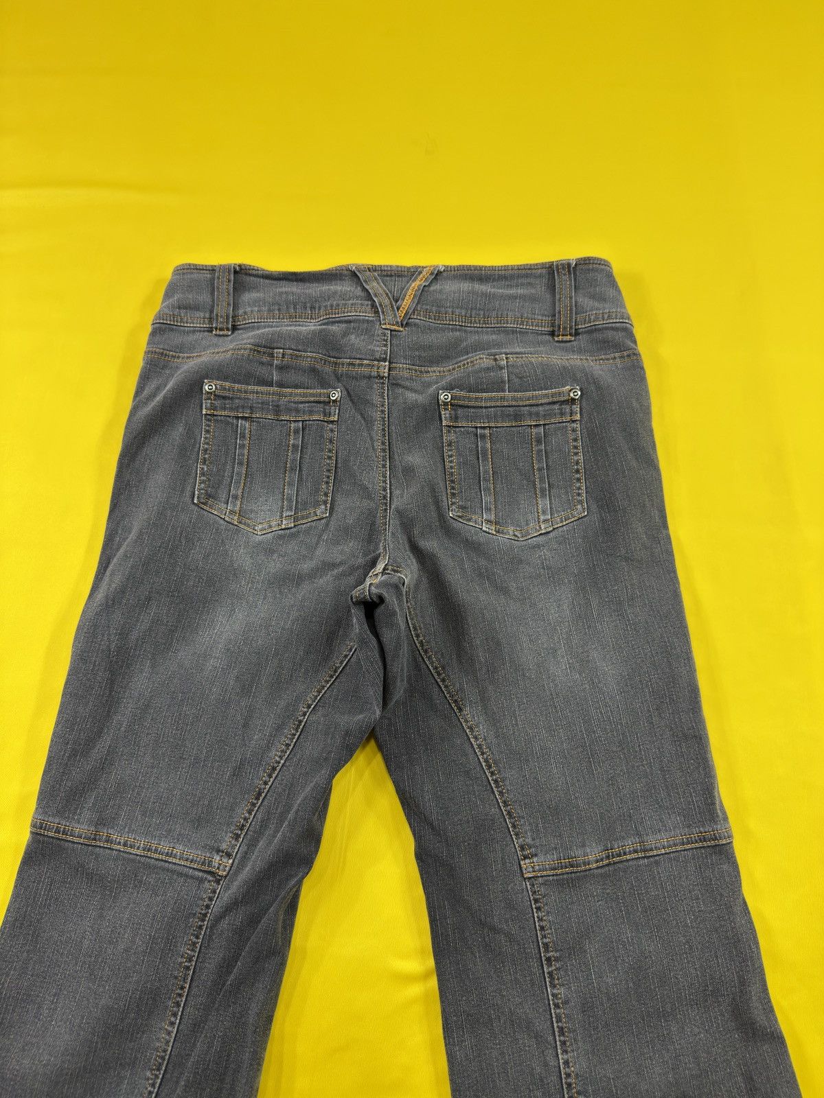 Japanese Brand Smile land X tornado mart style spiral flare jeans Size US 33 - 13 Thumbnail