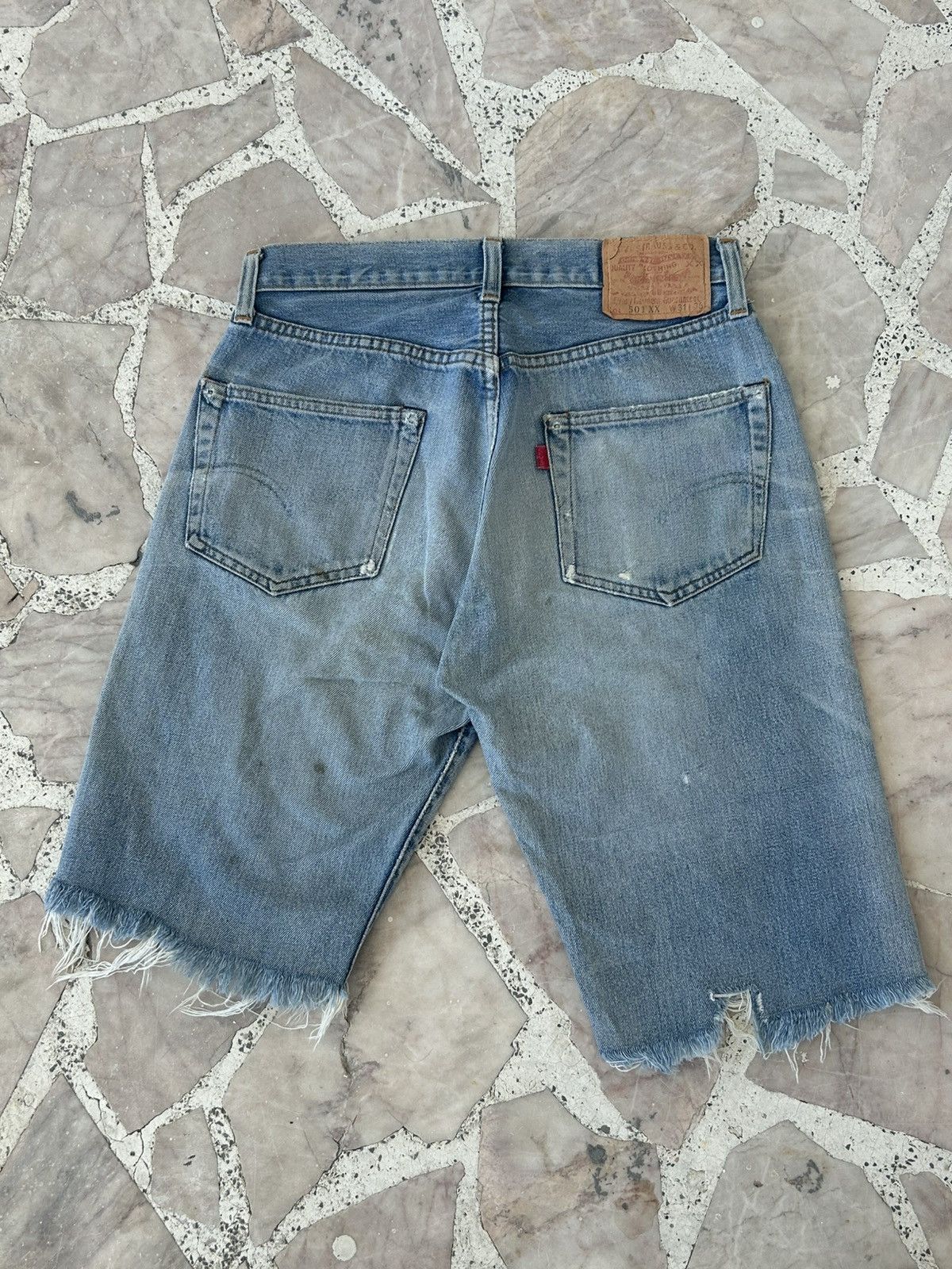 Levi's Levis 501 Vintage Ripped Denim Shorts Size US 31 - 2 Thumbnail