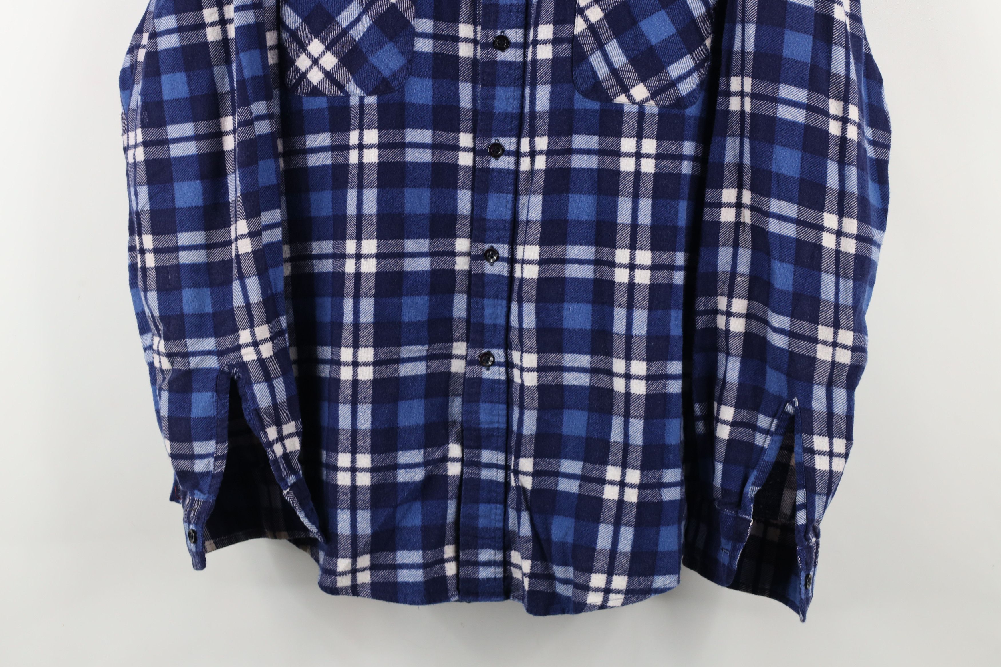 Vintage Vintage 90s Streetwear Flannel Collared Button Shirt Size US L / EU 52-54 / 3 - 3 Thumbnail