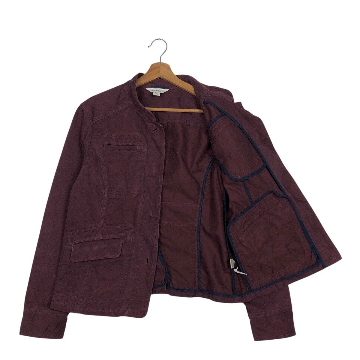 L.L. Bean 📌Rich Purple Chore Work Jacket Duck Canvas L.L.Bean Size US XL / EU 56 / 4 - 12 Thumbnail