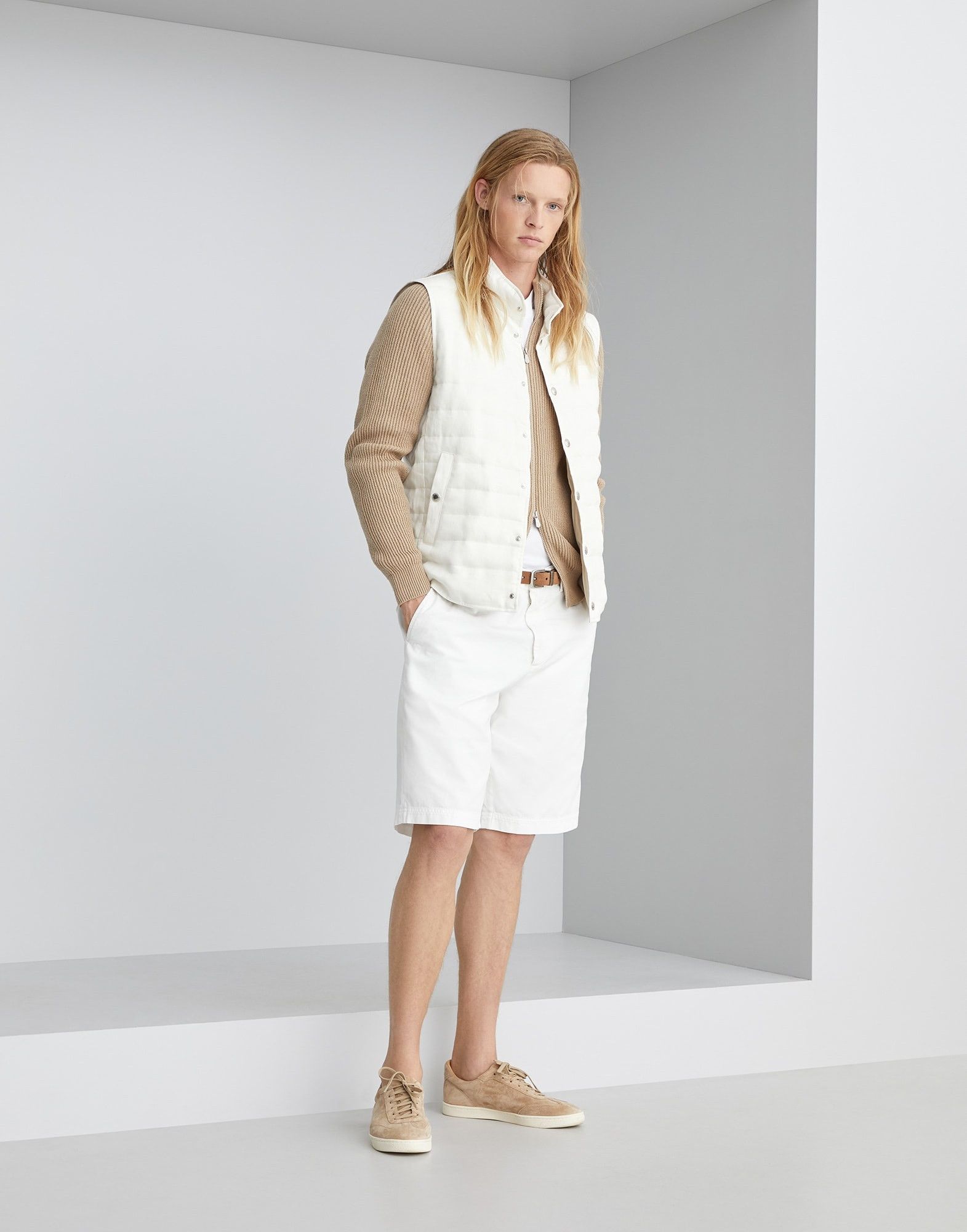 Brunello Cucinelli Wr Padded Vest in Open White Size US M / EU 48-50 / 2 - 4 Thumbnail