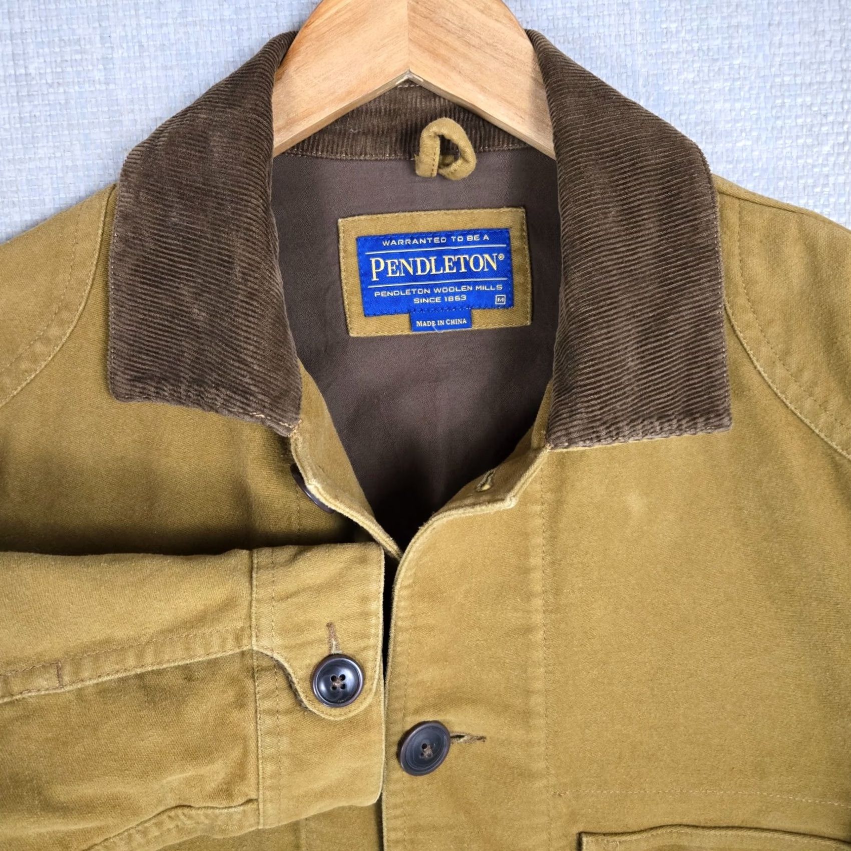 Pendleton Pendleton Mens Button Front Chamois Moleskin Field/Hacking Jacket Beige Size Medium Size US M / EU 48-50 / 2 - 3 Thumbnail