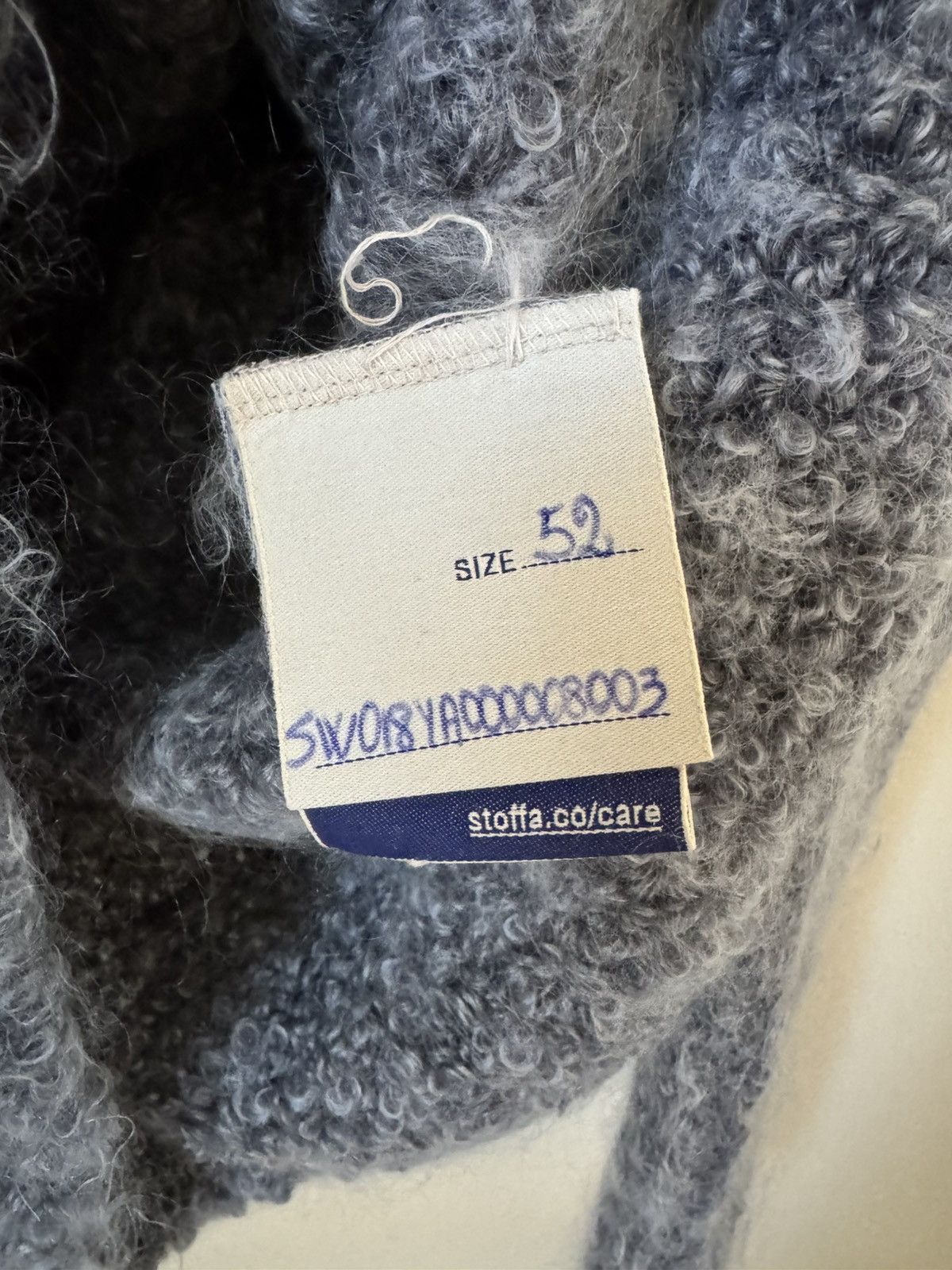 Stoffa Stoffa Mohair Long Sleeve Polo Shirt Grey 52 Size US L / EU 52-54 / 3 - 3 Thumbnail