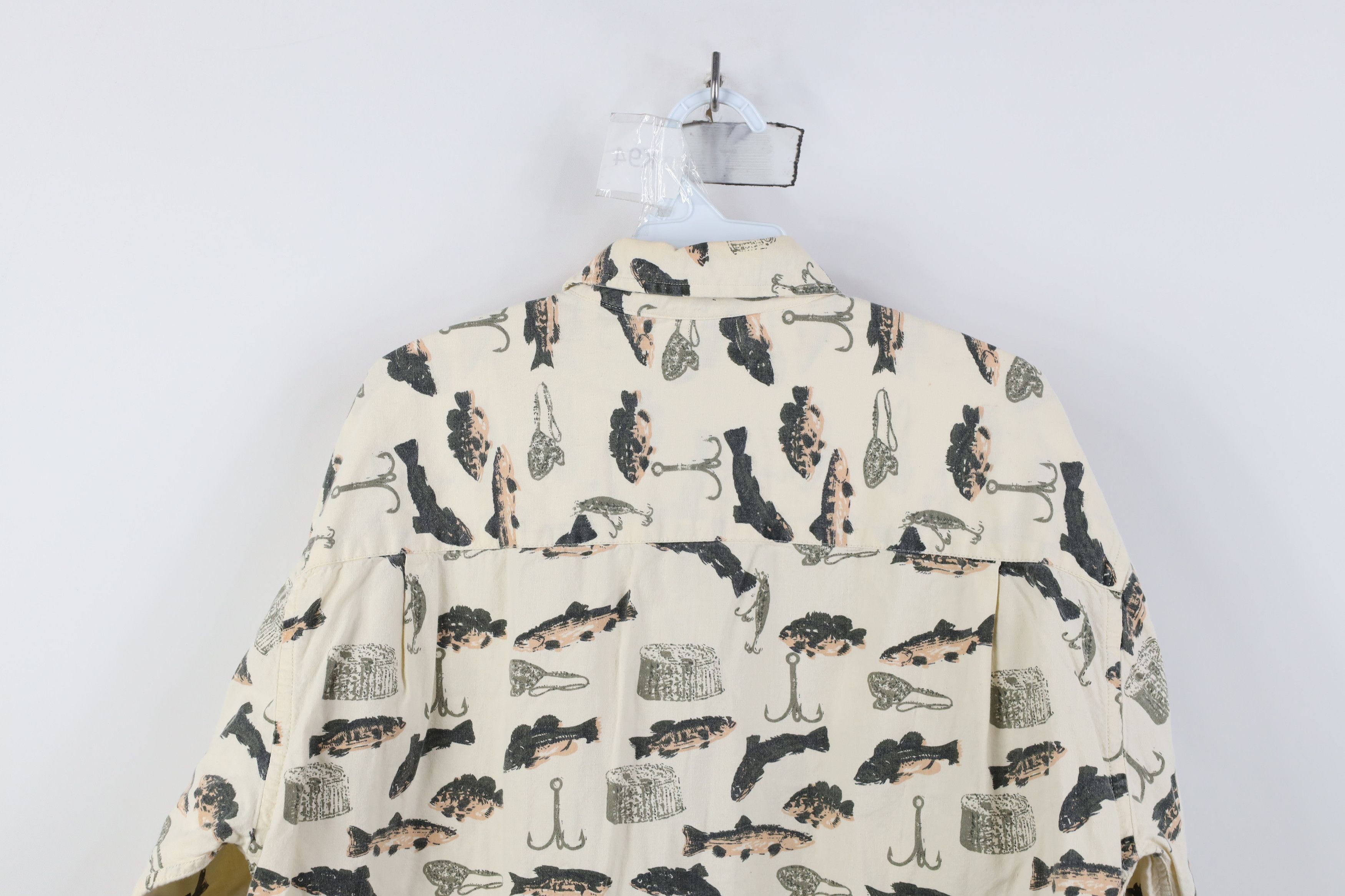Vintage Vintage 90s Streetwear All Over Print Collared Button Shirt Size US L / EU 52-54 / 3 - 10 Thumbnail
