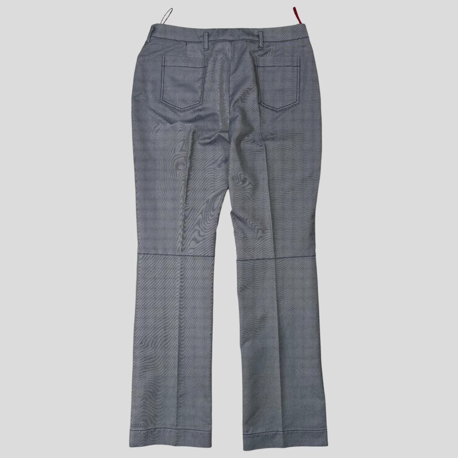 Prada Prada Sport AW00 Textured Two-Tone Pleated Trousers - IT42 Size 28" / US 6 / IT 42 - 5 Thumbnail