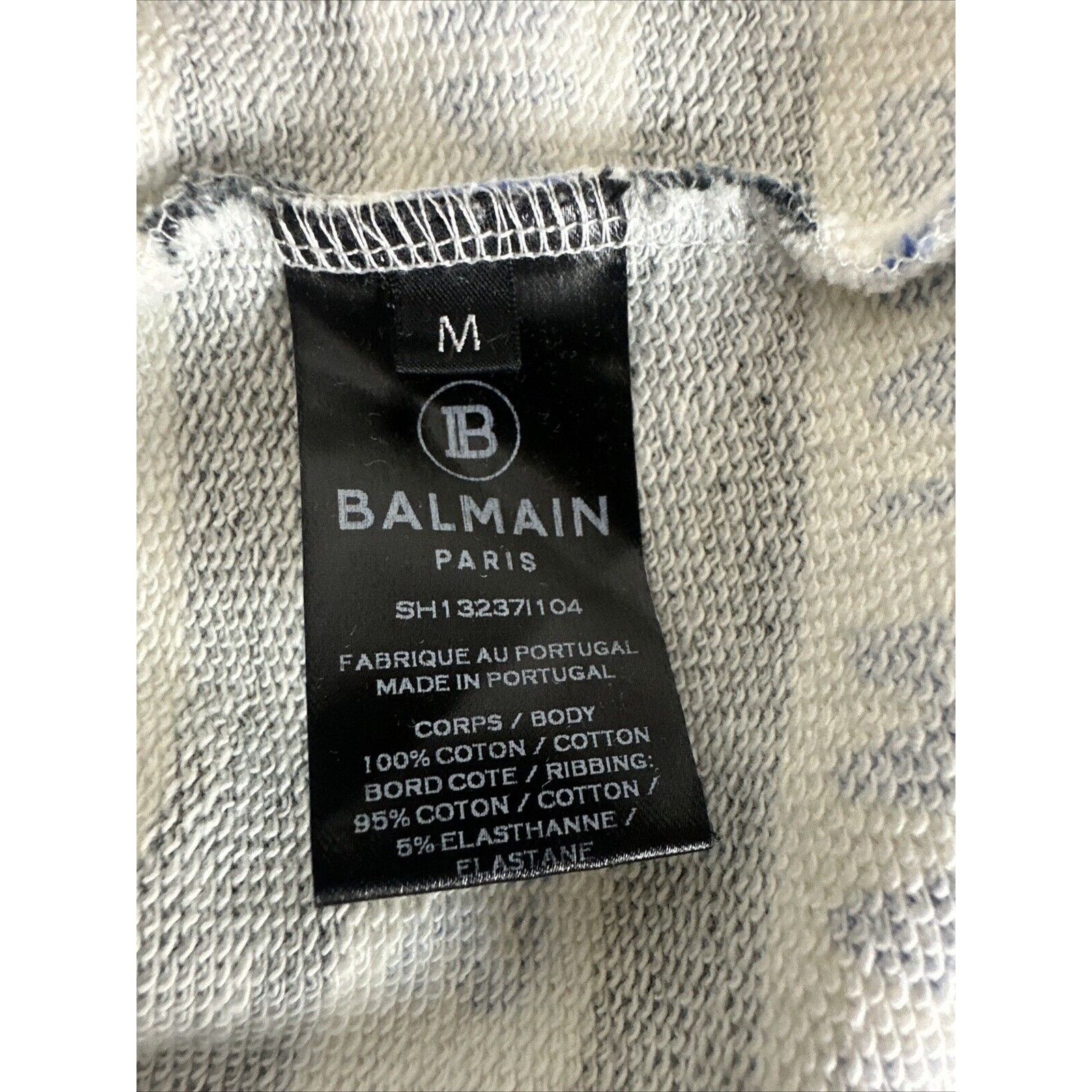 Balmain Permanently Stained Balmain Striped Sweatshirt Men’s SZ M Size US M / EU 48-50 / 2 - 10 Thumbnail