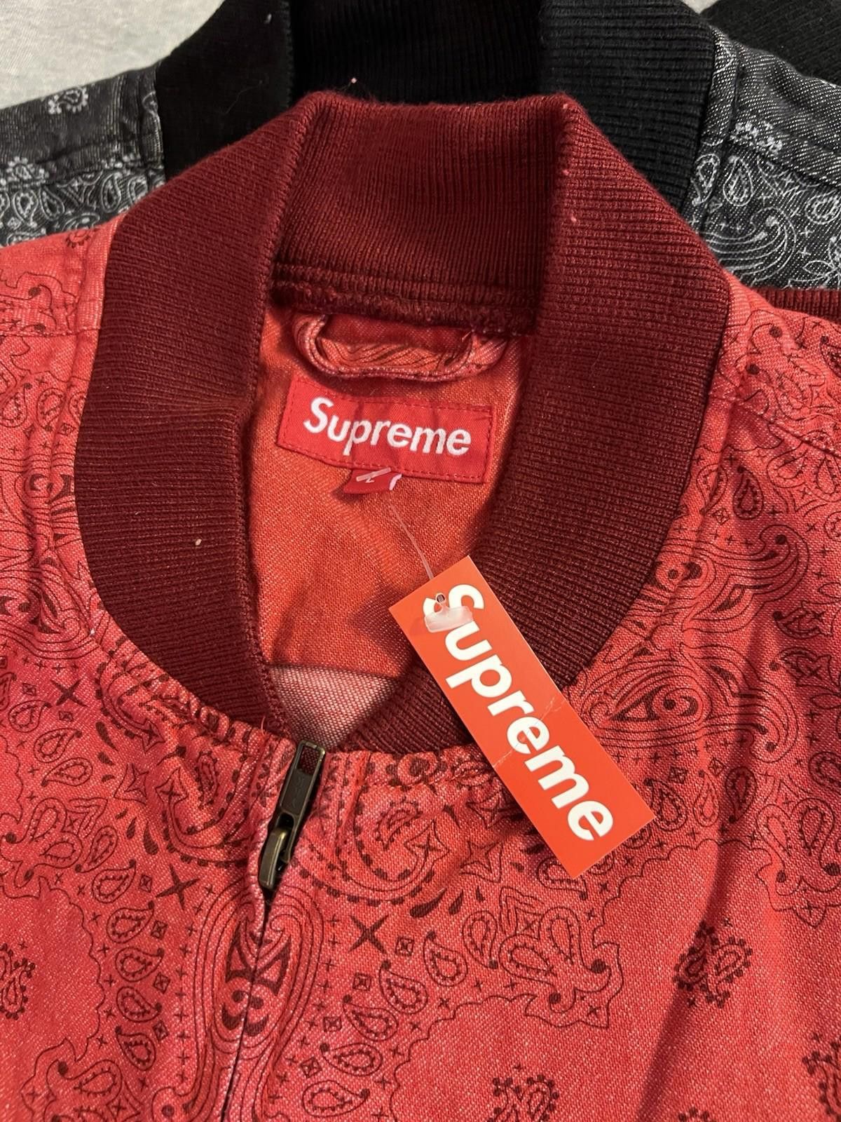 Supreme SS13 SUPREME Denim Campus Jacket Bandana Red Size L Size US L / EU 52-54 / 3 - 9 Thumbnail
