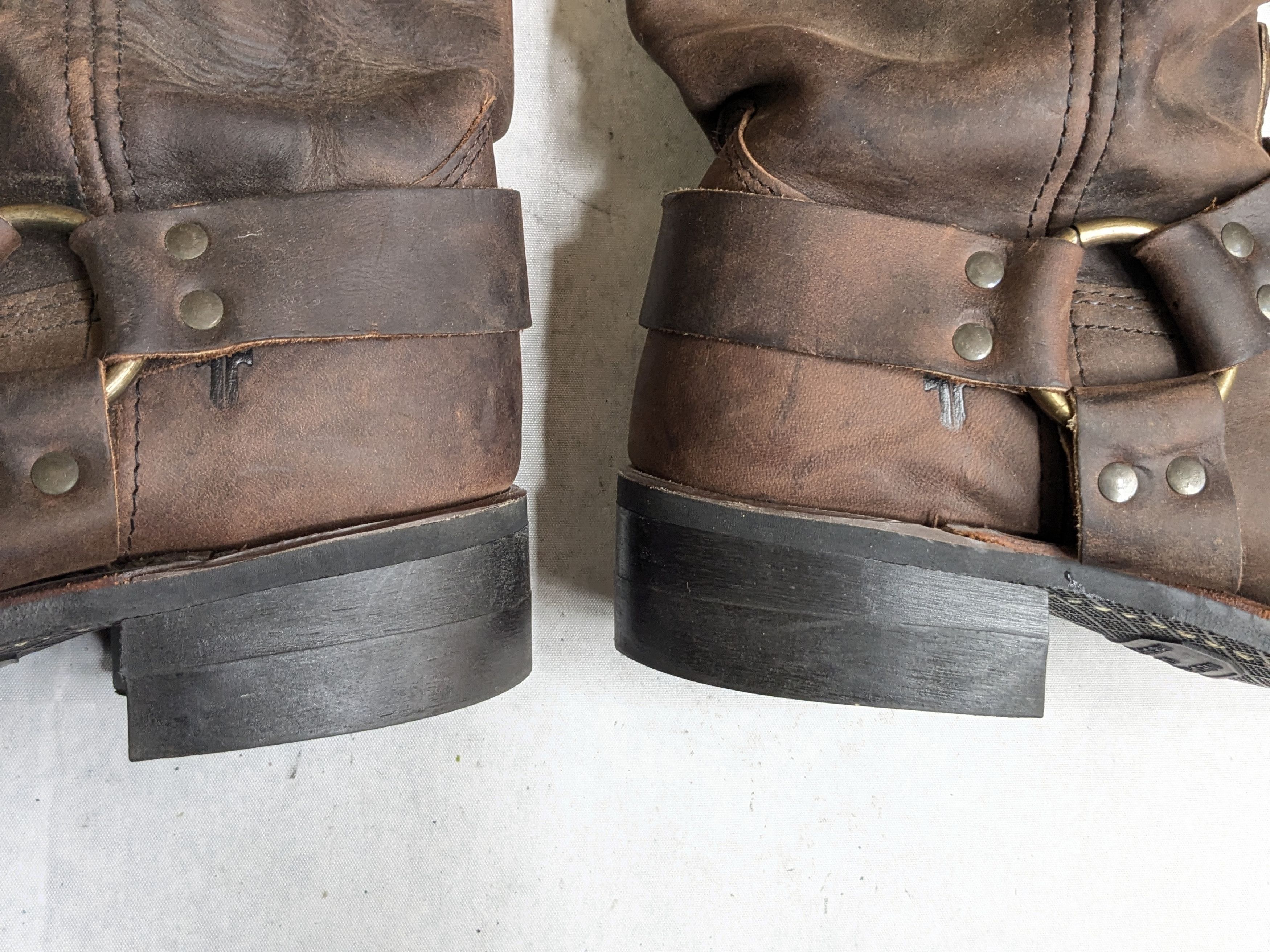 Frye Frye Harness Boots Brown Leather 12 M Buckle Size US 12 / EU 45 - 12 Thumbnail