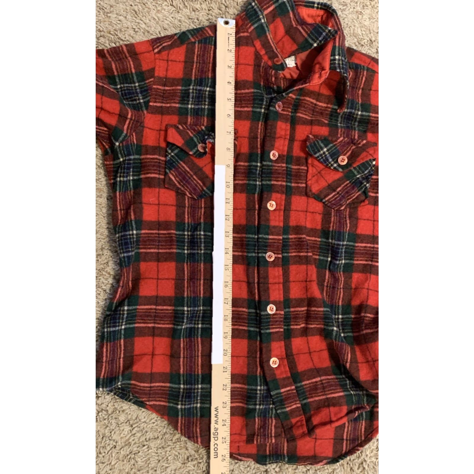 Vintage VINTAGE Montgomery Ward Flannel Shirt Plaid Red Button-Front Mens M Long Sleeve Casual 16-16.5 Tall Large Look Hippy Size US M / EU 48-50 / 2 - 4 Thumbnail