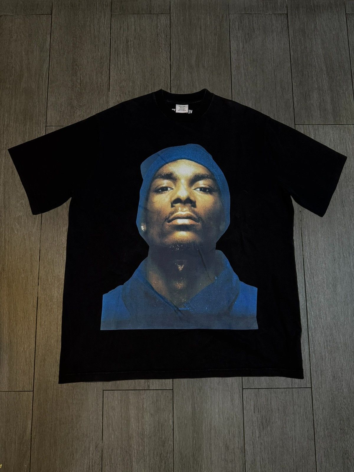 image of Vetements Snoop Dogg Tee in Black, Men's (Size Small)