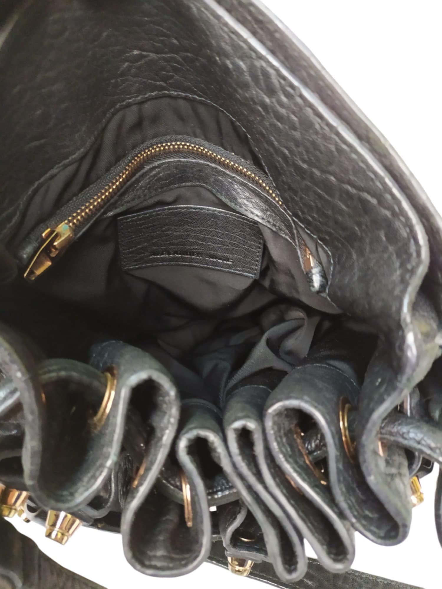 Alexander Wang × Genuine Leather Alexander Wang Diego Black Pebbled Leather Bucket Bag Size ONE SIZE - 9 Thumbnail