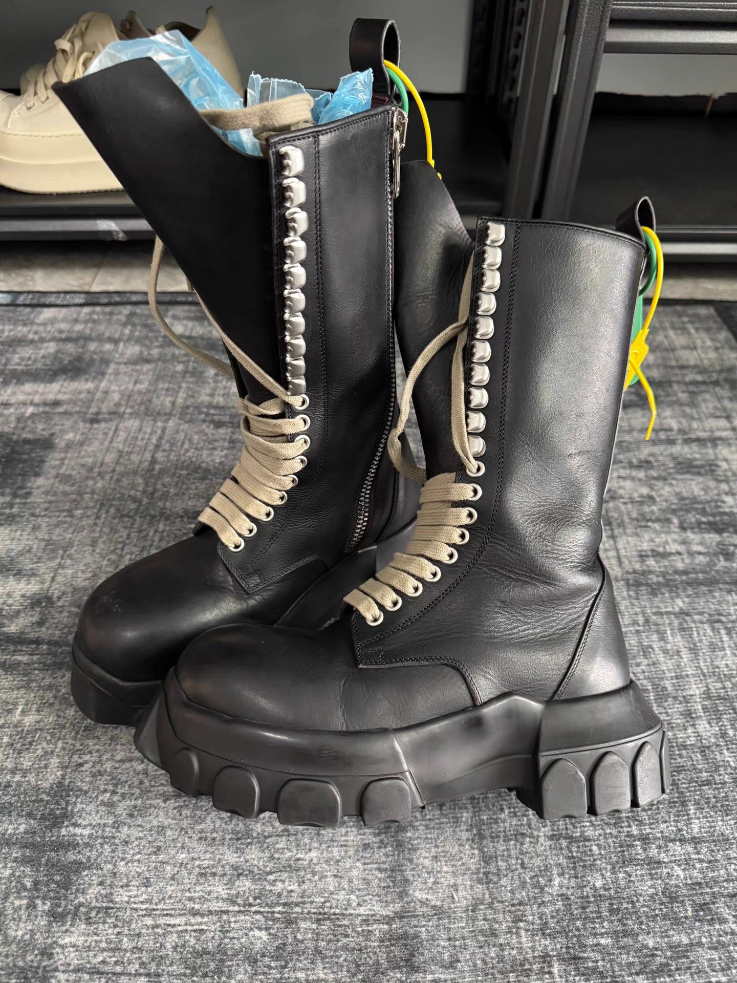Rick Owens rick owens Octopus Lace-up Combat Boots Size US 5 / IT 35 - 1 Thumbnail