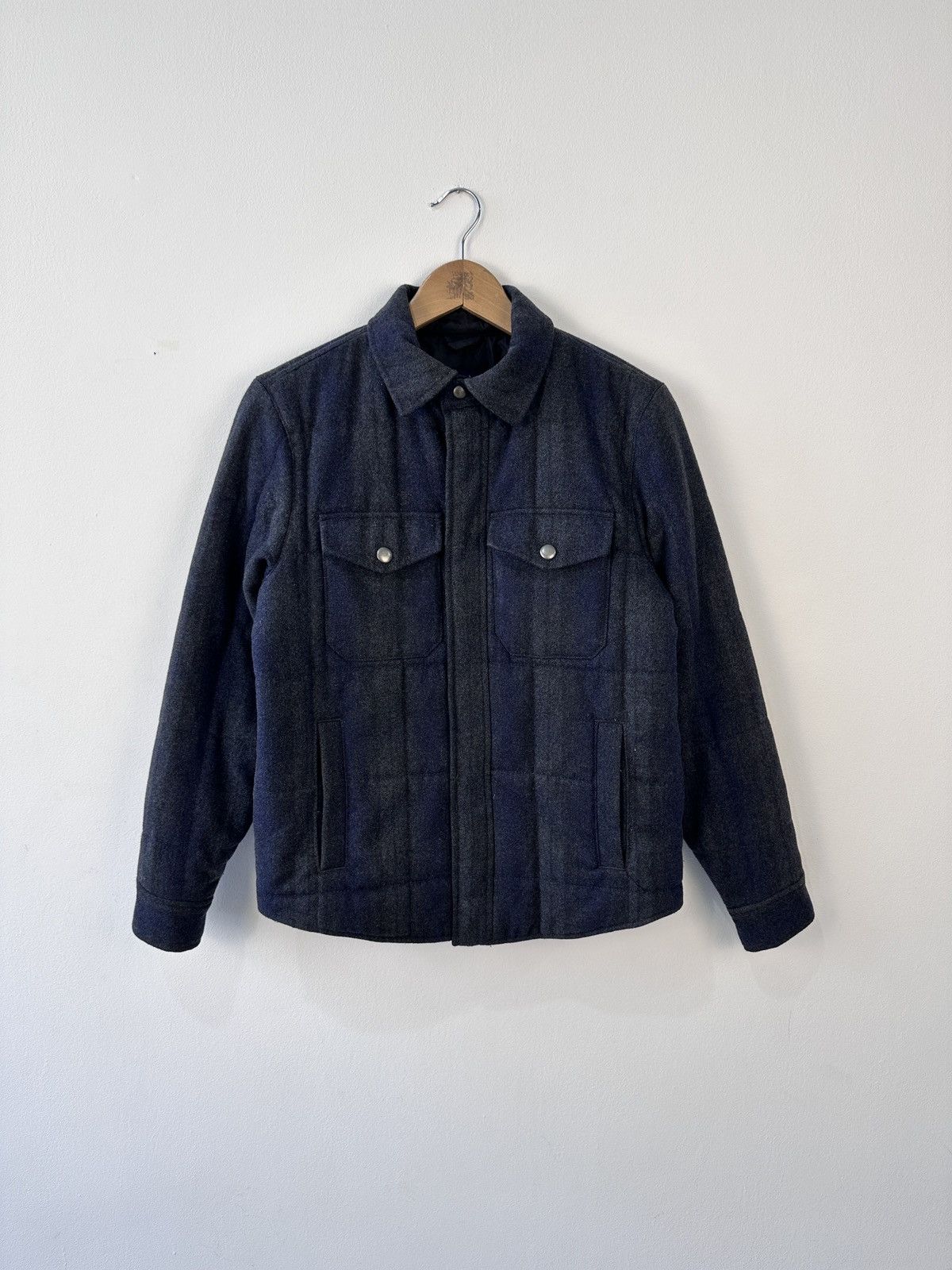 Gap GAP Men’s Wool Blend Quilted Shirt Jacket Gray Size XS Size US XS / EU 42 / 0 - 1 Thumbnail