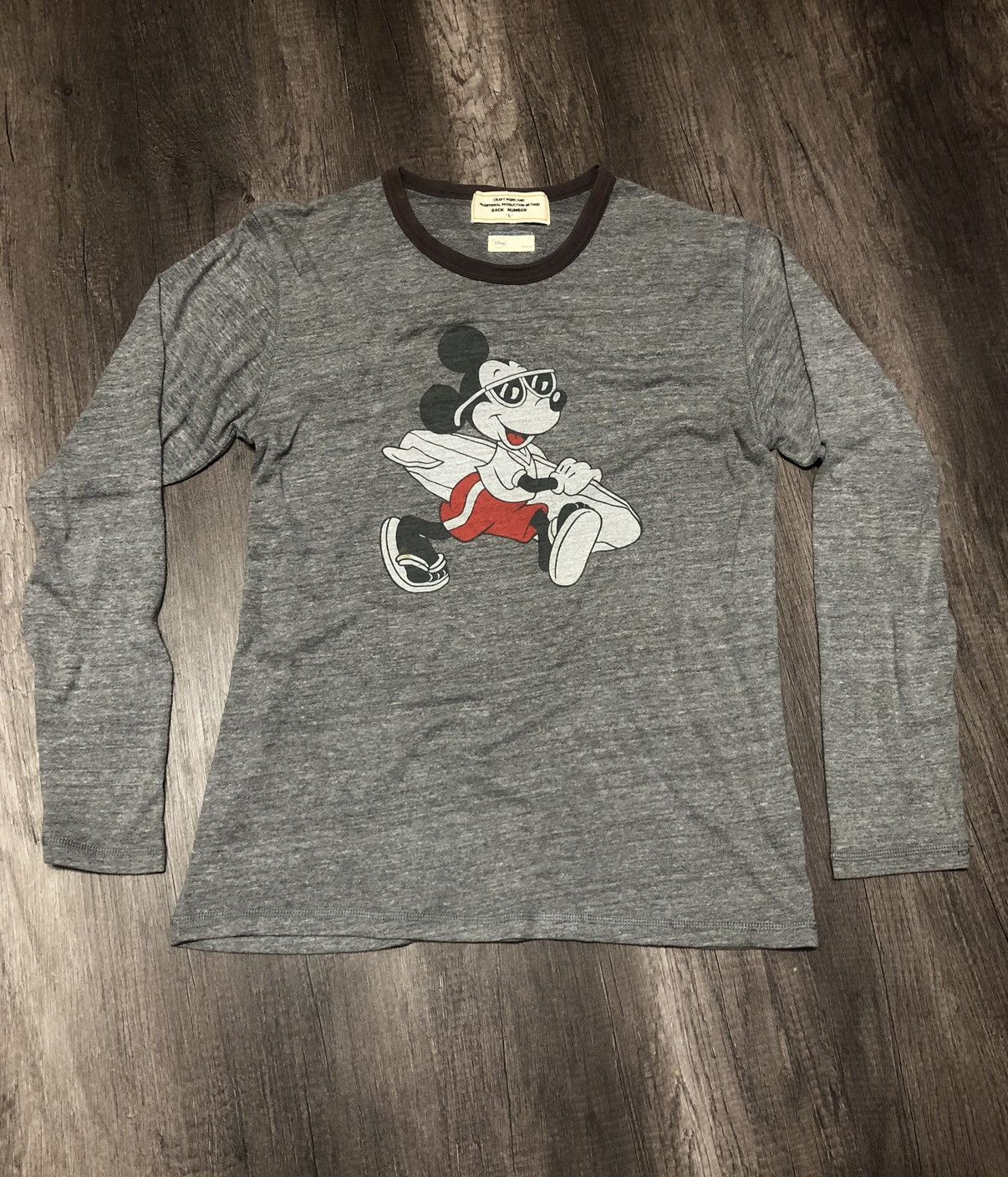 Disney × Japanese Brand Vintage Back Number x Disney x Mickey Long Sleeve Tee Shirt Size US M / EU 48-50 / 2 - 2 Thumbnail