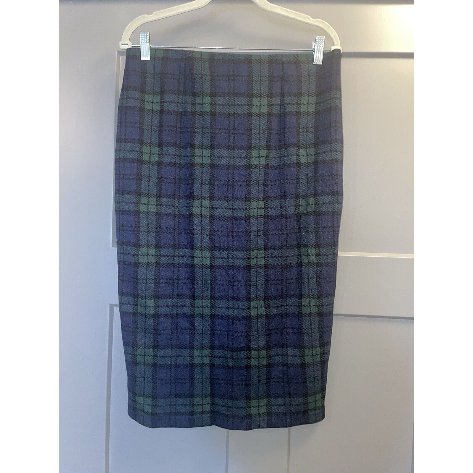 Ralph Lauren RALPH LAUREN Plaid Jacquard Pencil Skirt Gold Button Tartan Size 27" / US 4 / IT 40 - 7 Thumbnail