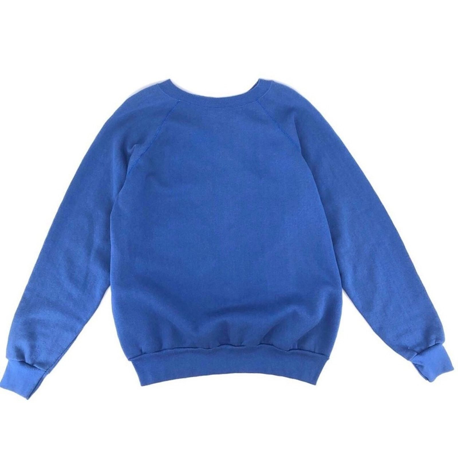 Hanes × Vintage 90s blank solid blue crewneck sweatshirt 1990s vintage Size US XXL / EU 58 / 5 - 1 Thumbnail