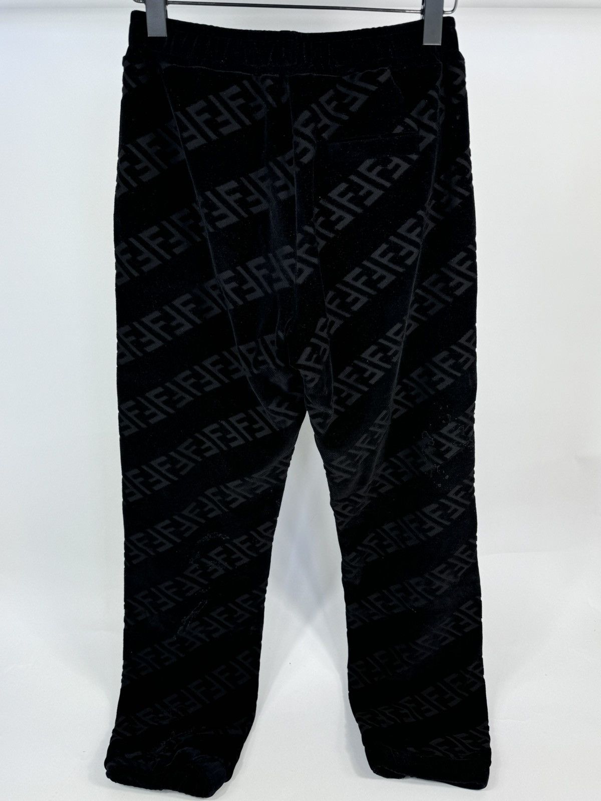 Fendi LOGO PRINT VELVET JOGGERS Size US 30 / EU 46 - 2 Thumbnail