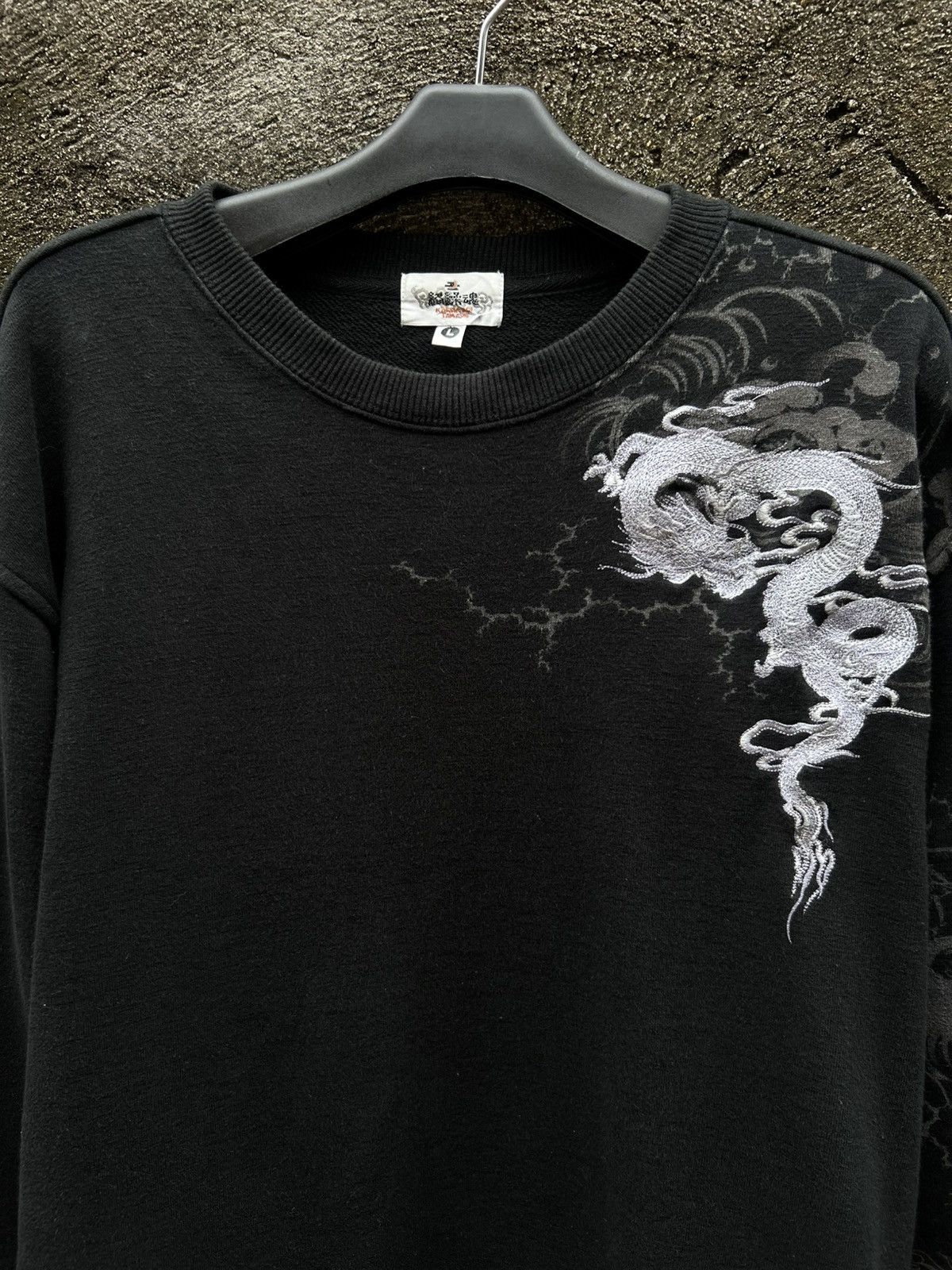 Japanese Brand Sukajan Sweatshirt Karakuri Tamashi Dragon Embroidered Size US L / EU 52-54 / 3 - 3 Thumbnail