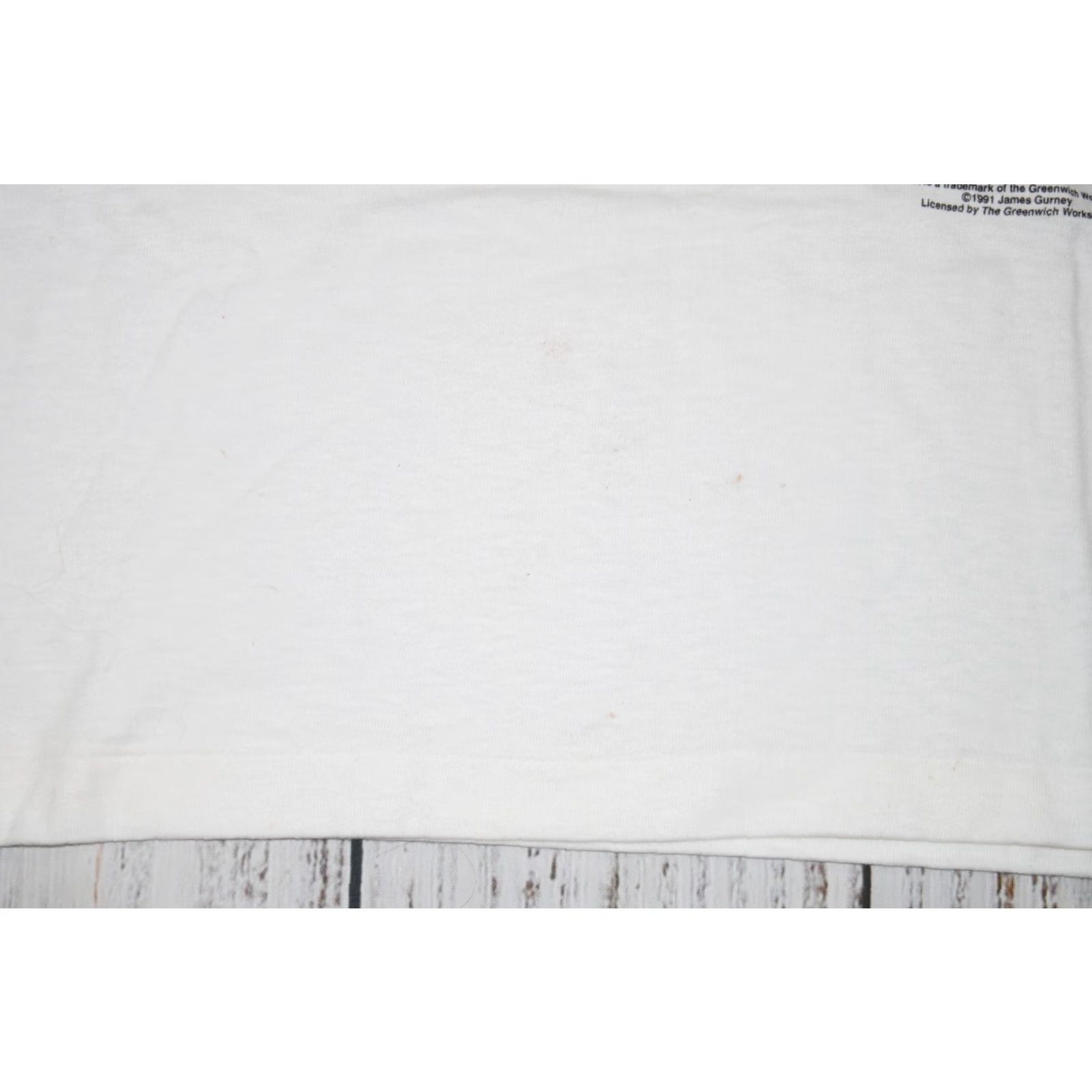 Hanes VINTAGE 1991 DINOTOPIA T-SHIRT HANES XL WHITE GRAPHIC RETRO DINOSAURS 90s Unisex Adults Size US XL / EU 56 / 4 - 5 Thumbnail