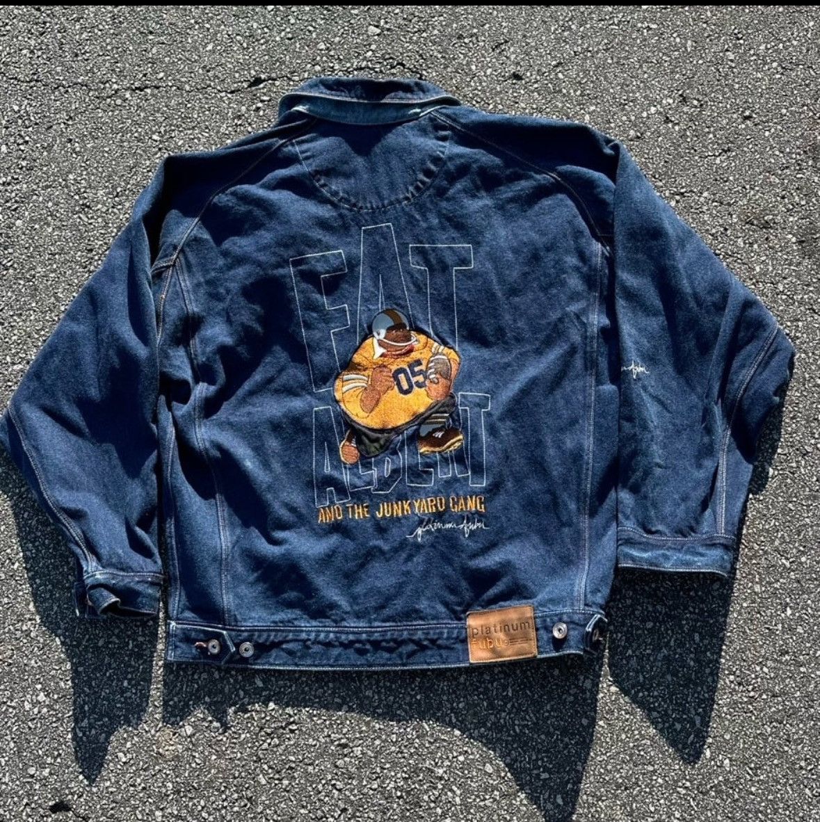 image of Platinum Fubu Denim Jacket in Blue, Men's (Size XL)