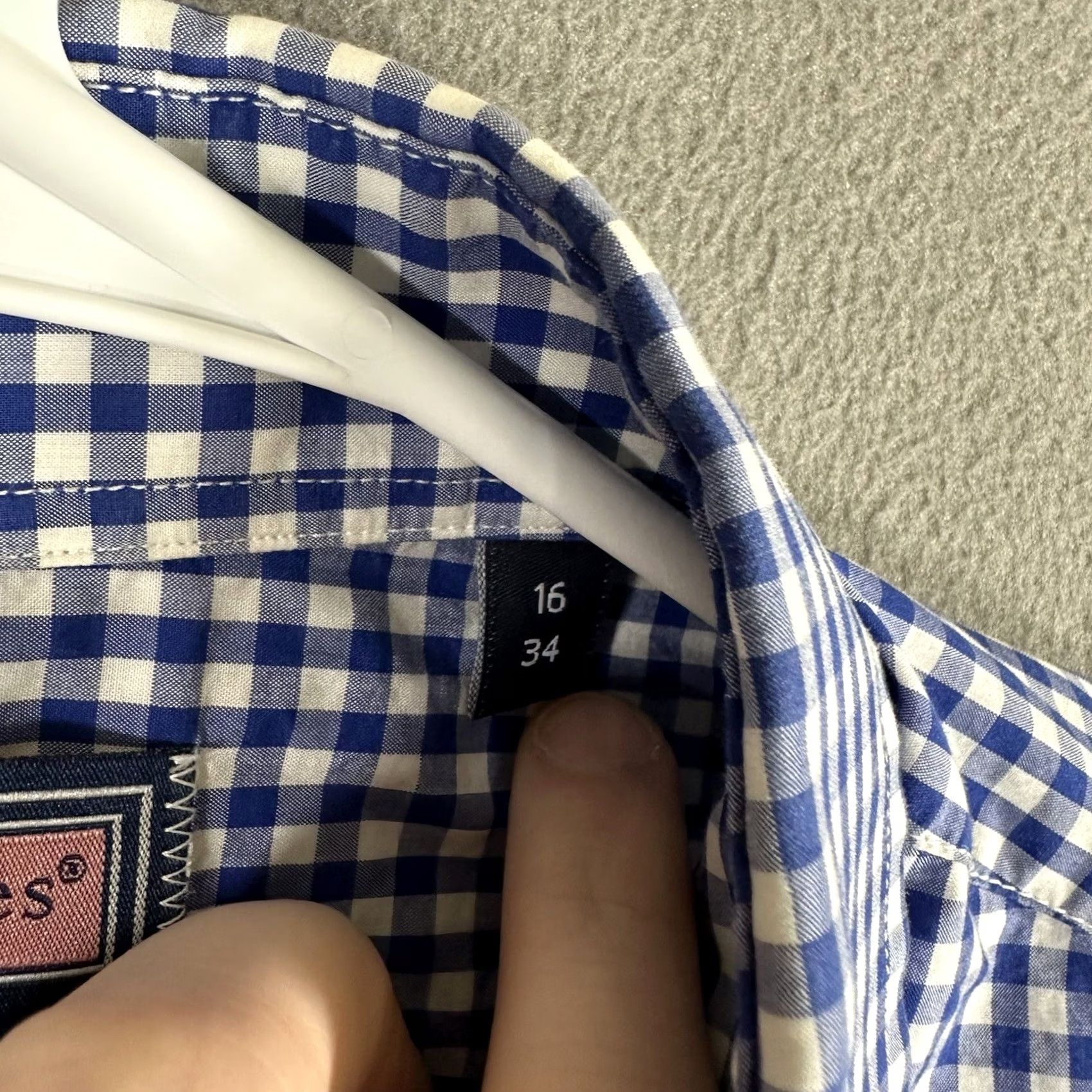 Vineyard Vines VINTAGE Vineyard Vines Shirt Men 16 34 Blue Check Button Up Classic Fit USA Made Size US L / EU 52-54 / 3 - 5 Thumbnail