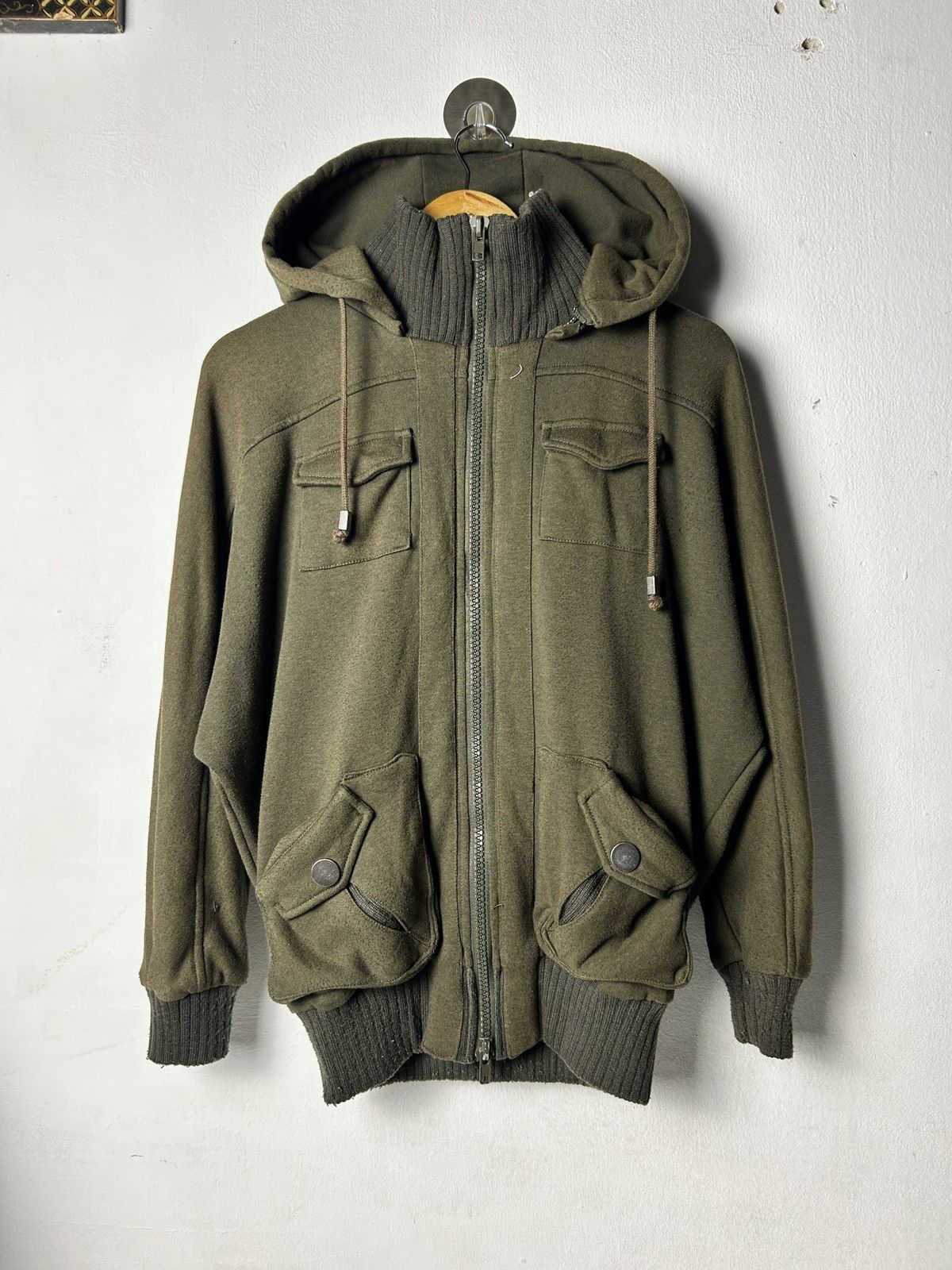 Japanese Brand Durer multi pocket army zipper double hooded japan jacket Size US M / EU 48-50 / 2 - 1 Thumbnail