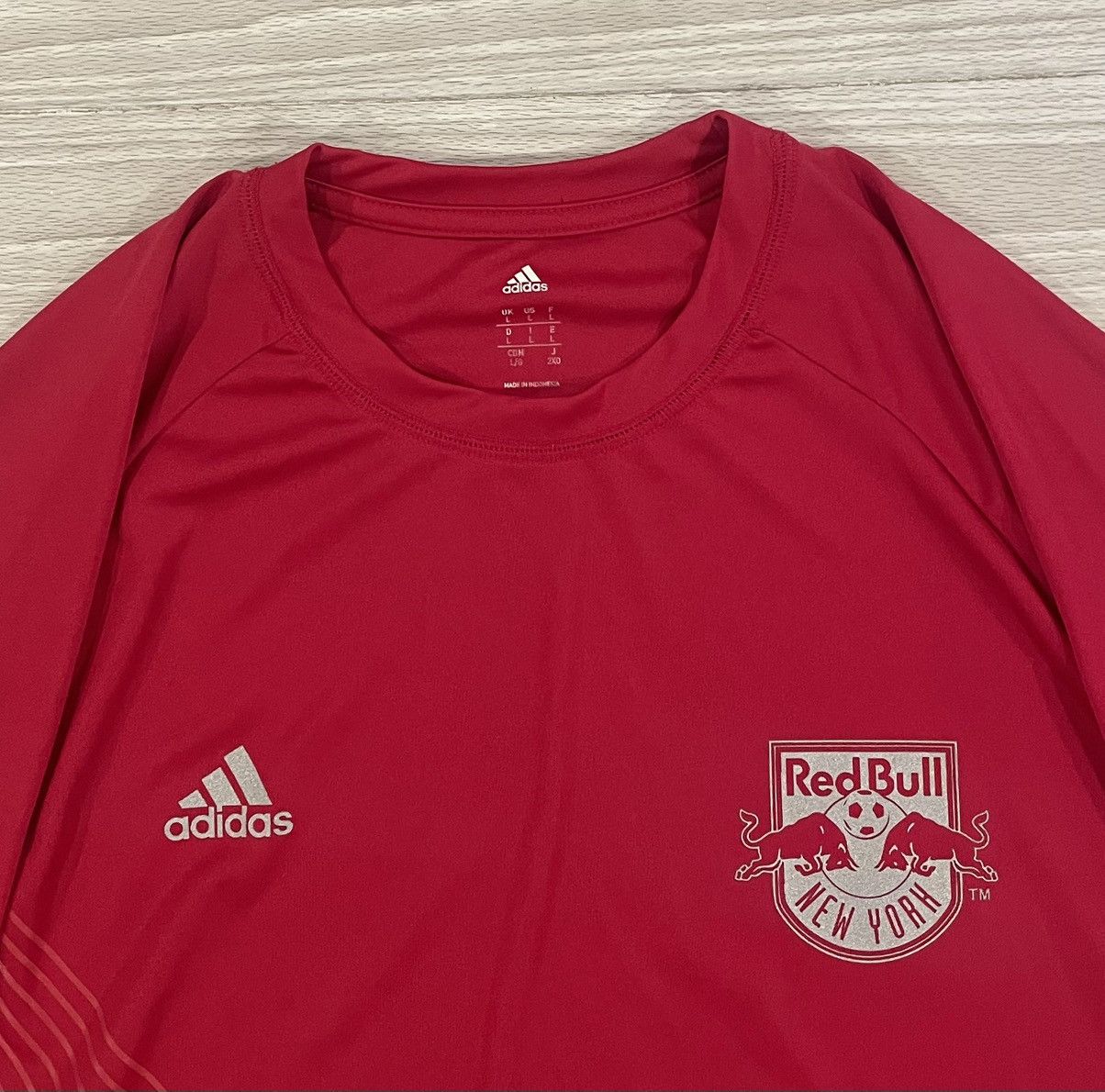 Adidas Adidas 2017/18 New York Red Bulls Soccer Jersey Men’s Large Size US L / EU 52-54 / 3 - 2 Thumbnail